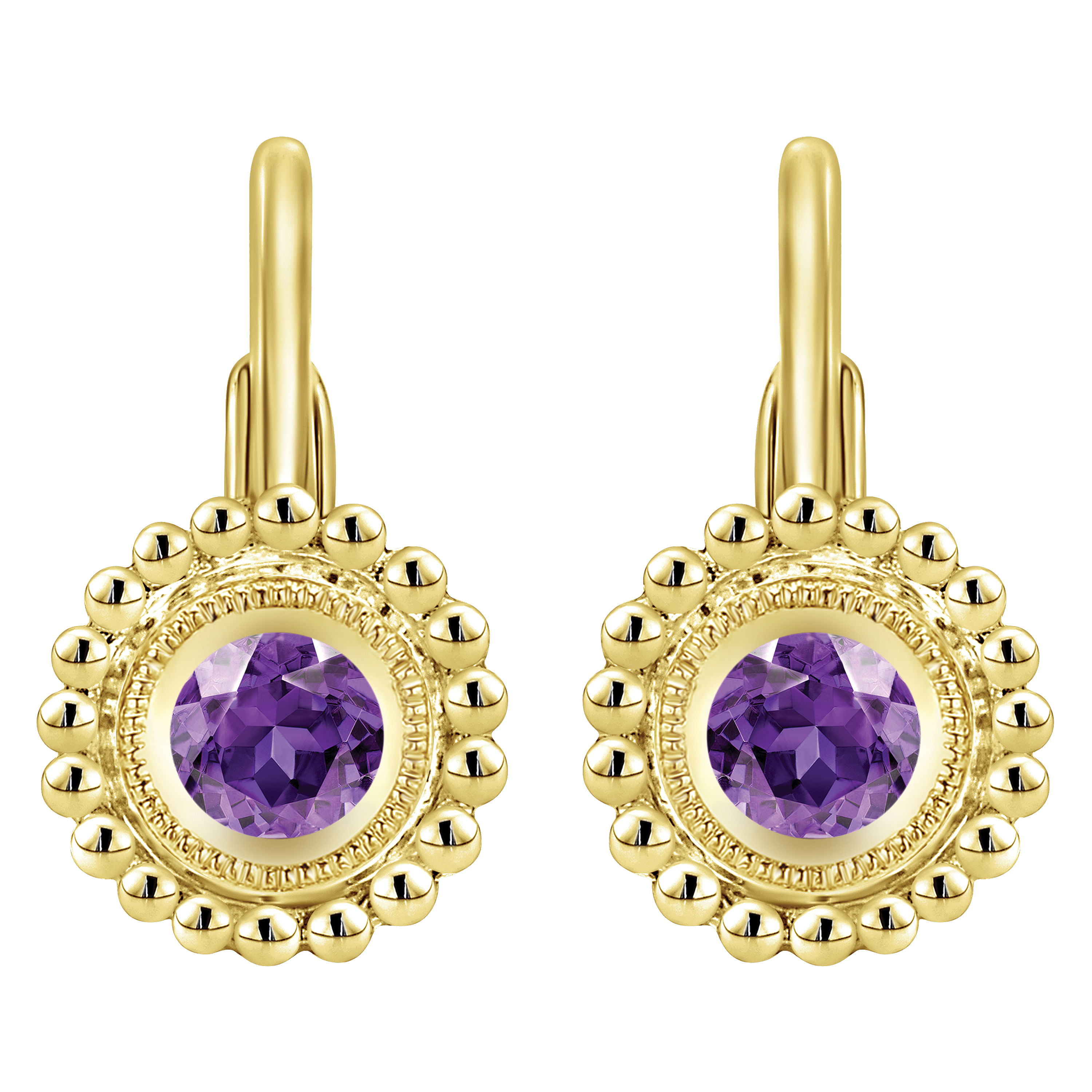 14k Yellow Gold Amethyst Drop 14k Yellow Gold Amethyst Drop