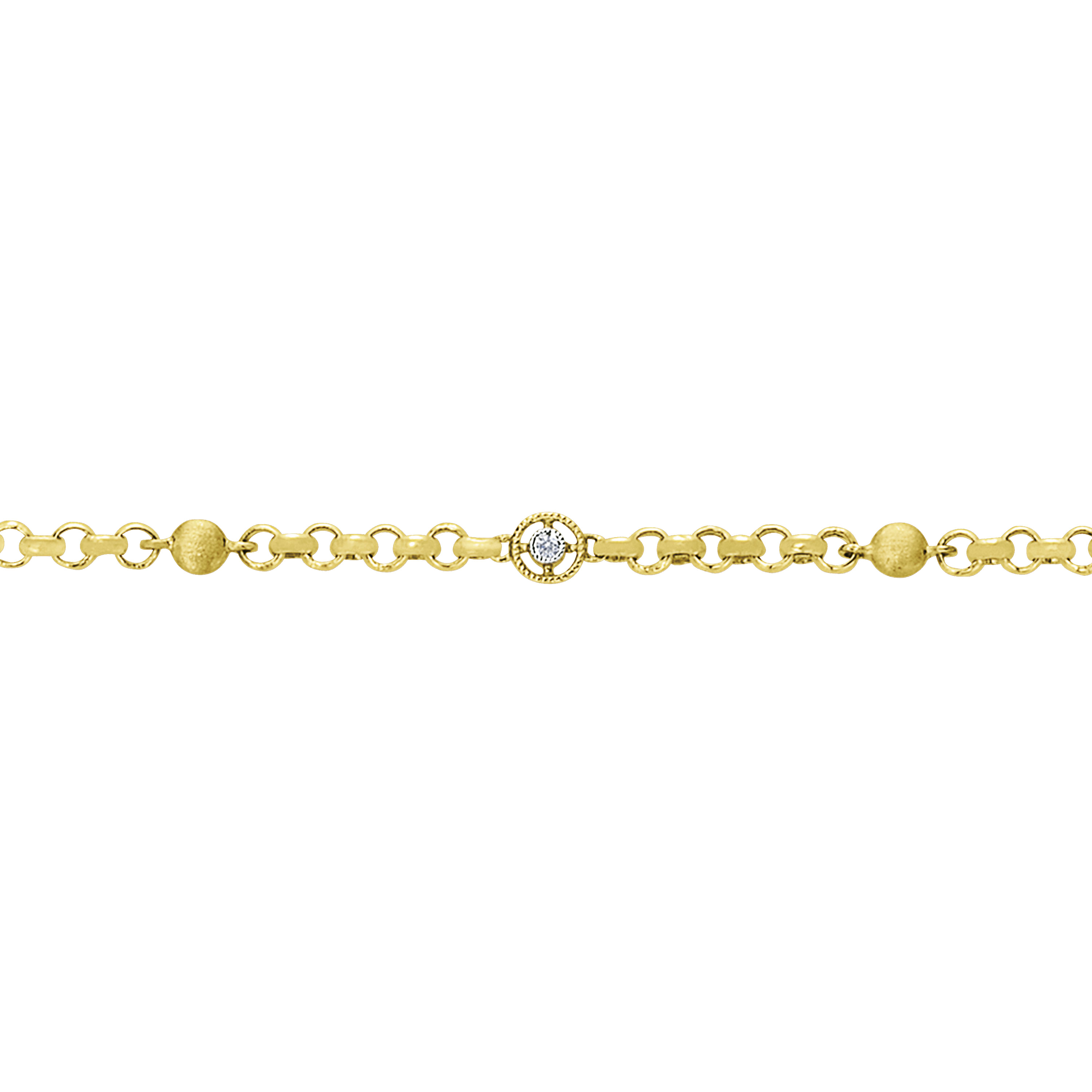 14k Yellow Gold Diamond Chain Bracelet angle 2 14k Yellow Gold Diamond Chain Bracelet angle 2