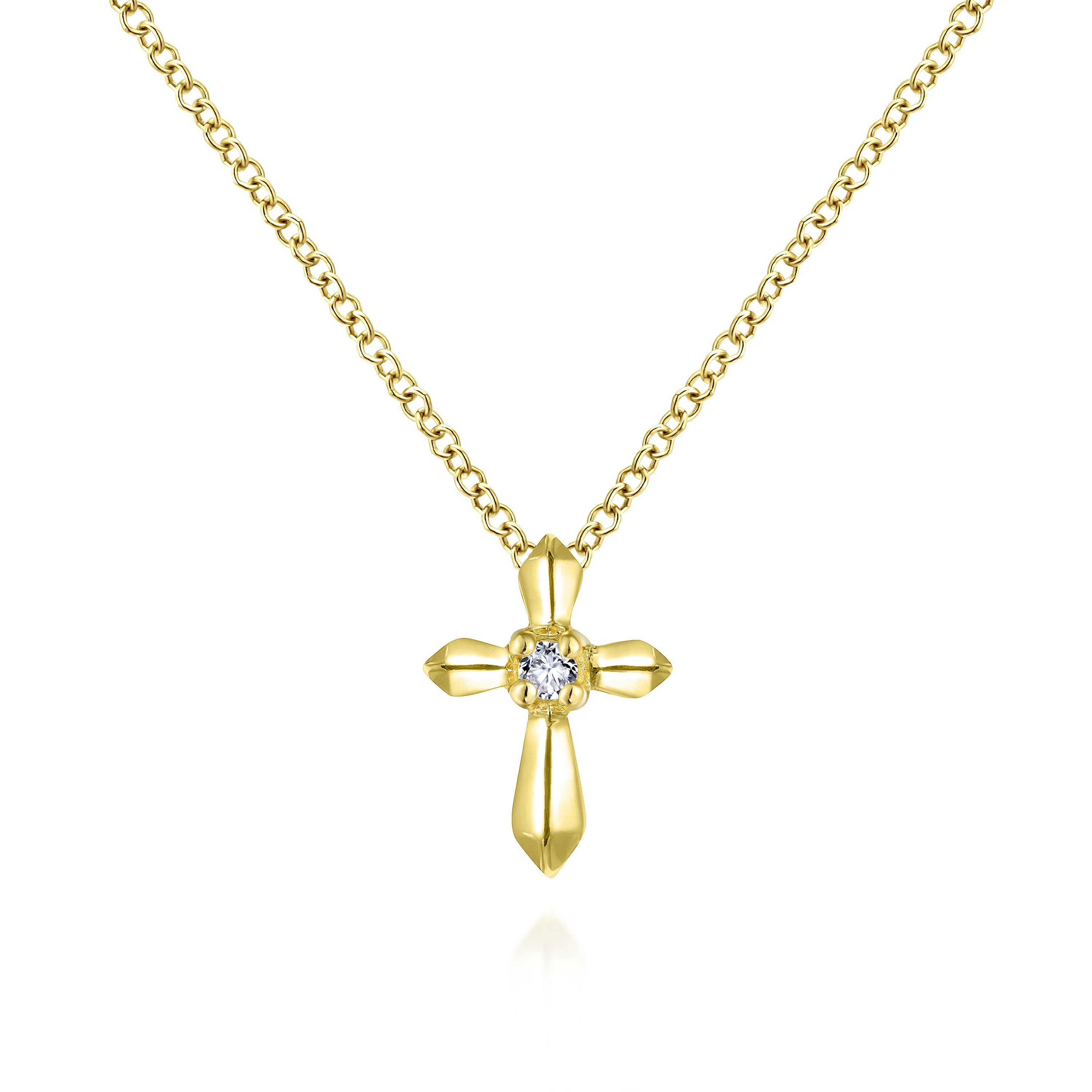 14k Yellow Gold Diamond Cross 14k Yellow Gold Diamond Cross