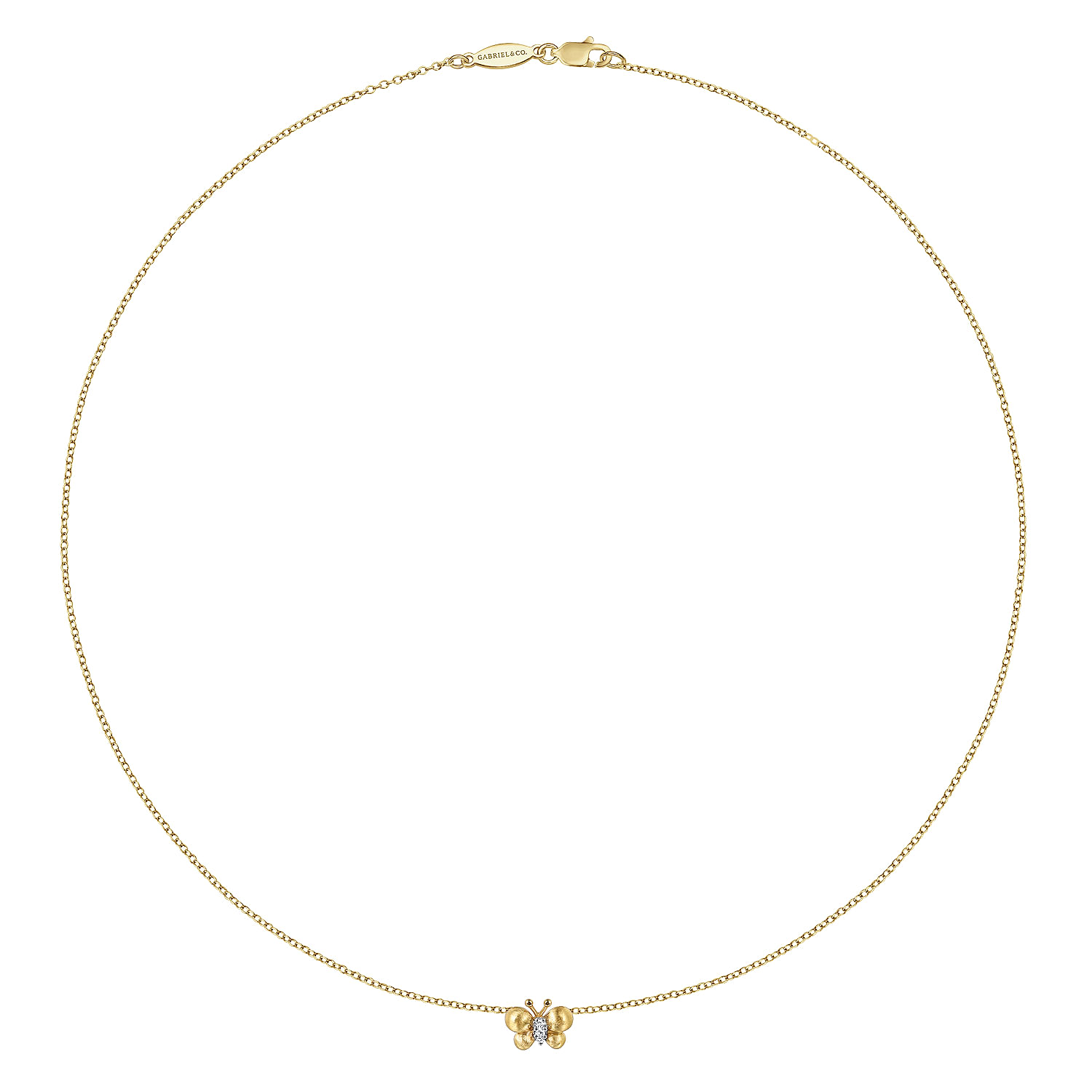 14k Yellow Gold Diamond Fashion Necklace angle 2 14k Yellow Gold Diamond Fashion Necklace angle 2