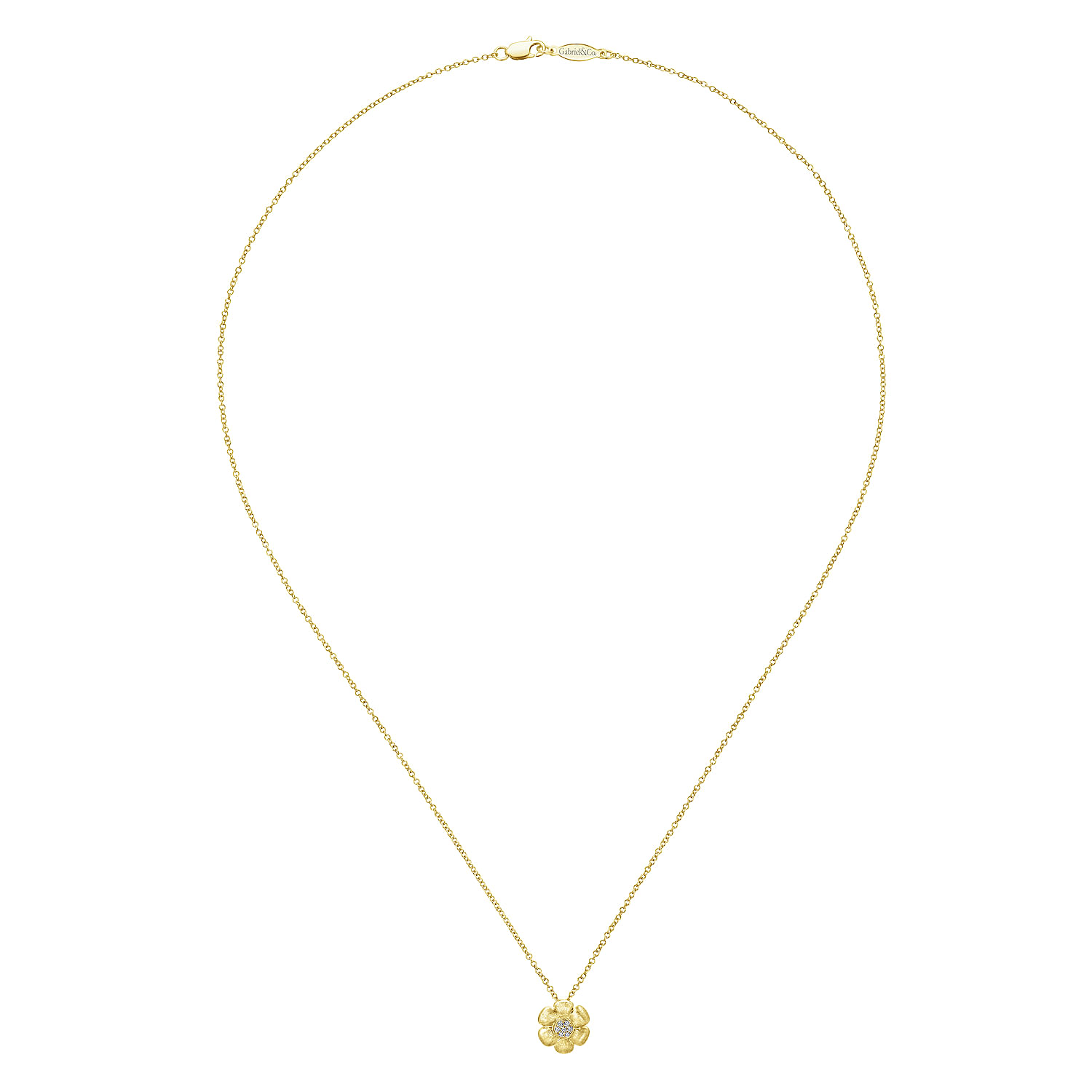14k Yellow Gold Diamond Fashion Necklace angle 2 14k Yellow Gold Diamond Fashion Necklace angle 2