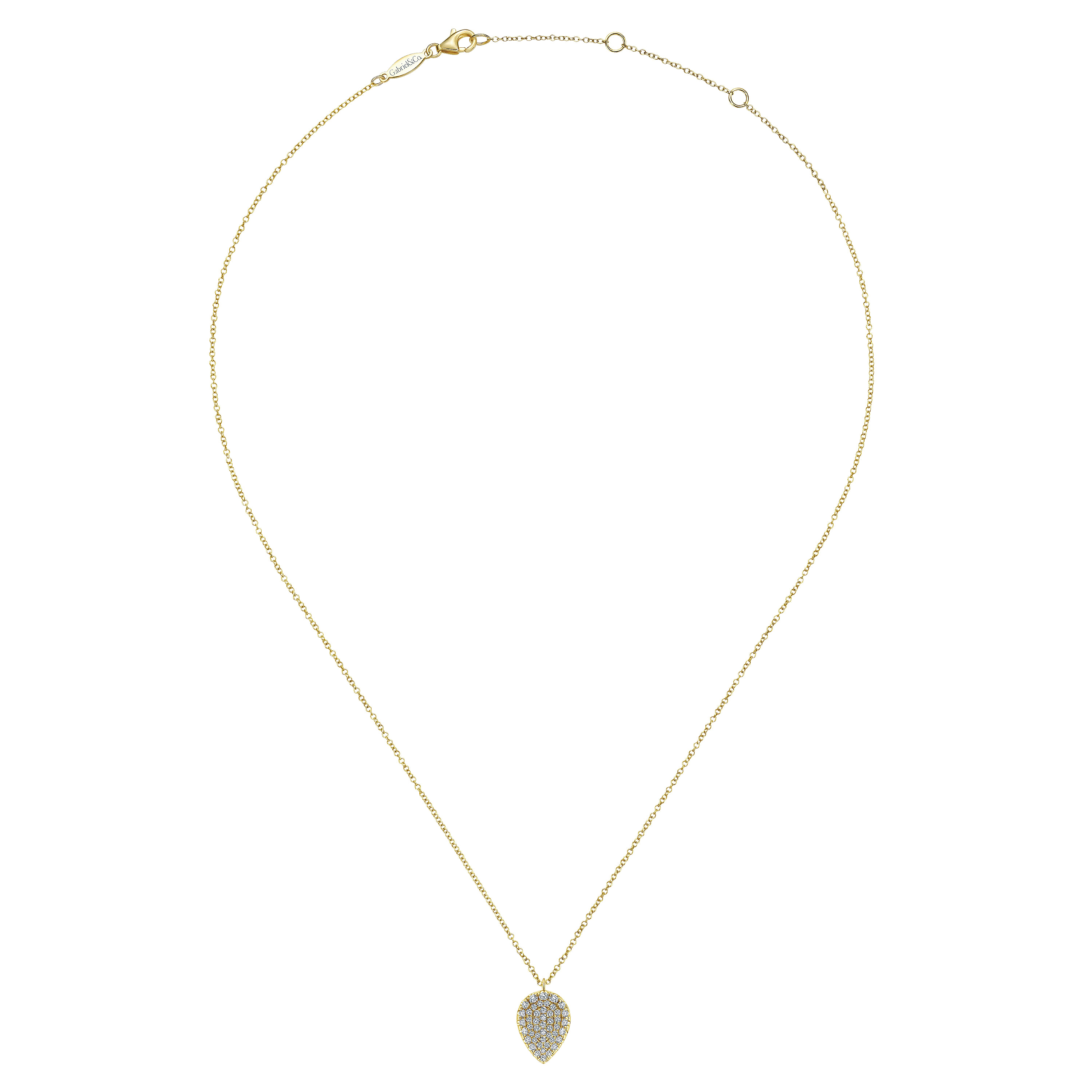 14k Yellow Gold Diamond Fashion Necklace angle 2 14k Yellow Gold Diamond Fashion Necklace angle 2