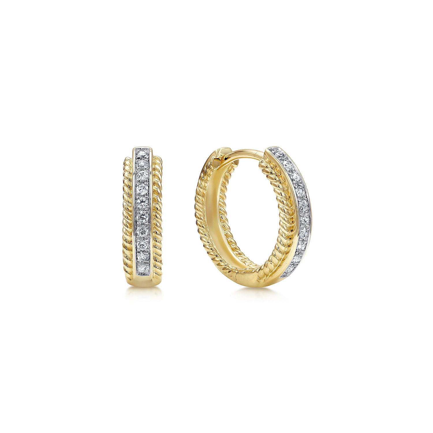 14k Yellow Gold Diamond Huggie 14k Yellow Gold Diamond Huggie