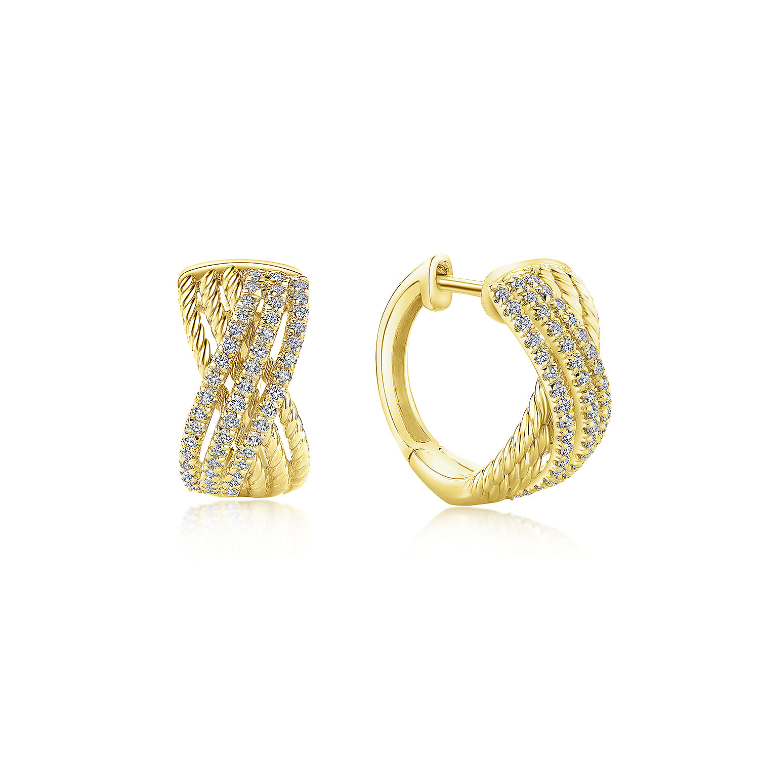 14k Yellow Gold Diamond Huggie 14k Yellow Gold Diamond Huggie