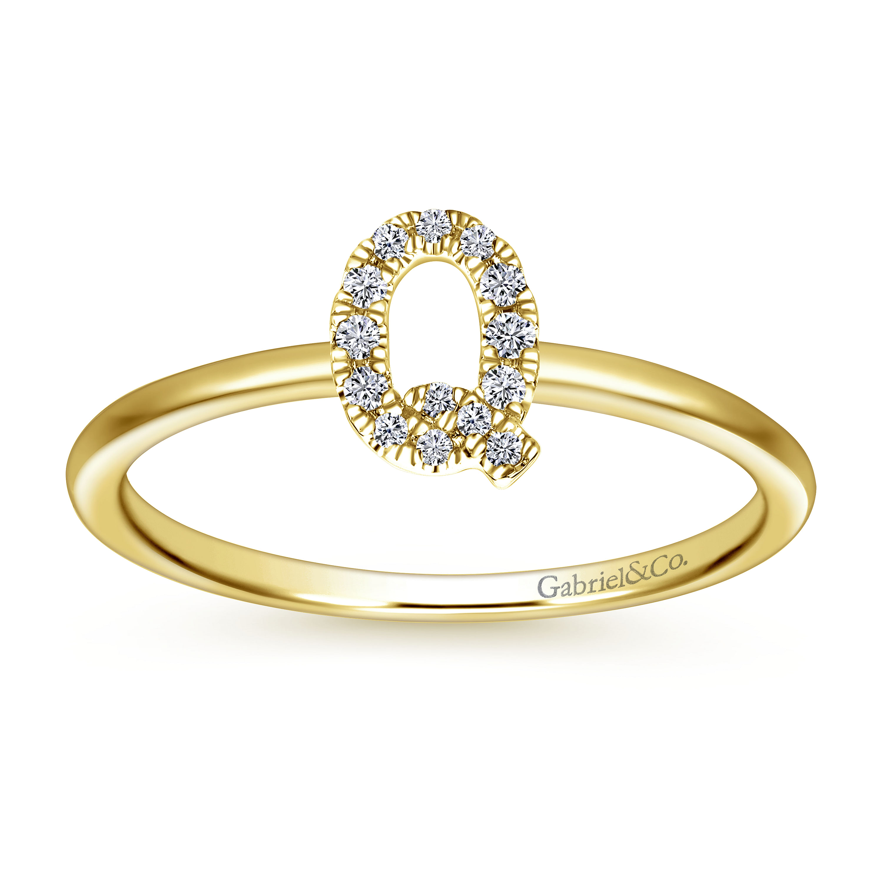 14k Yellow Gold Diamond Initial Ladies 14k Yellow Gold Diamond Initial Ladies