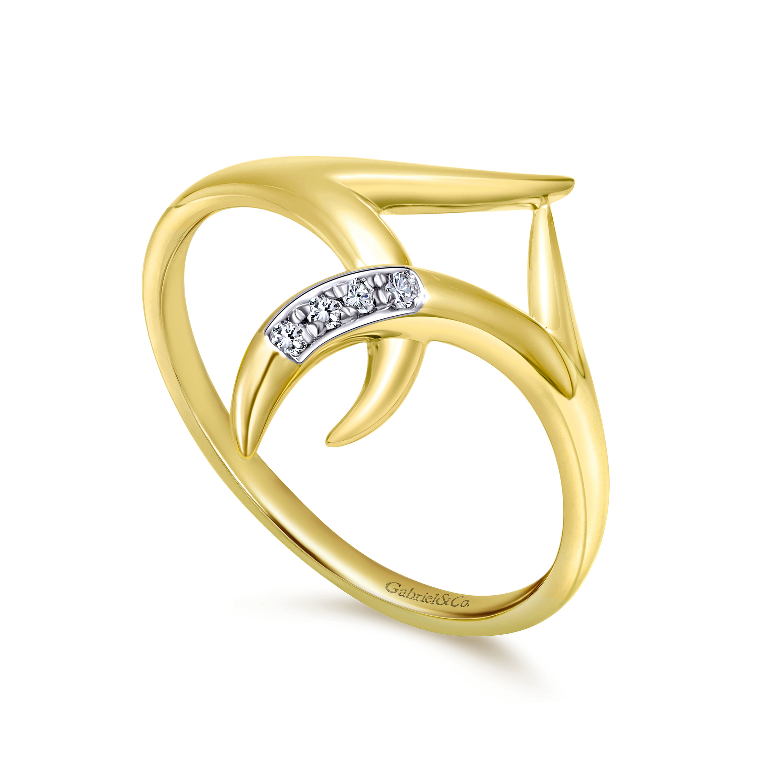 14k Yellow Gold Diamond Midi Ladies 14k Yellow Gold Diamond Midi Ladies