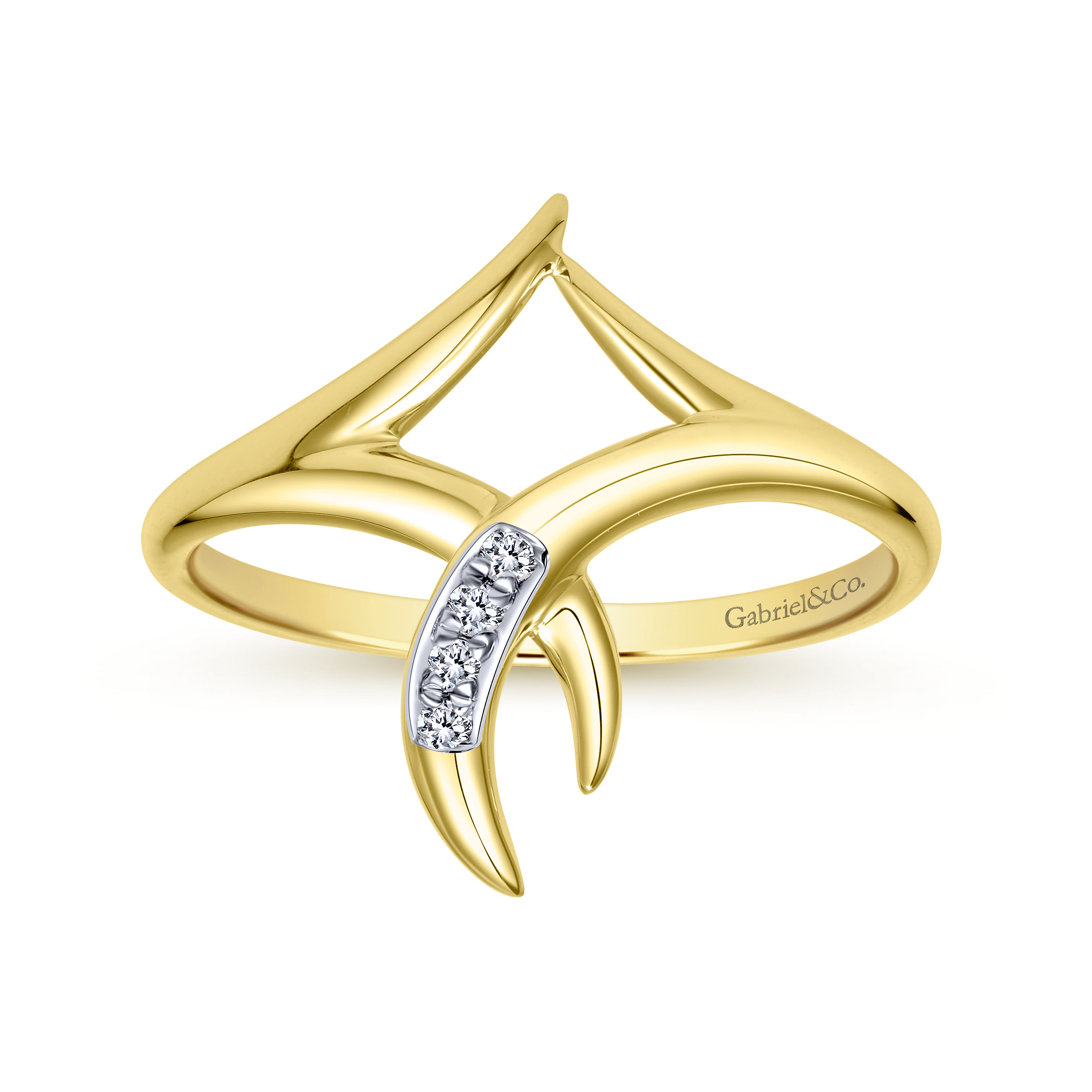 14k Yellow Gold Diamond Midi Ladies 14k Yellow Gold Diamond Midi Ladies