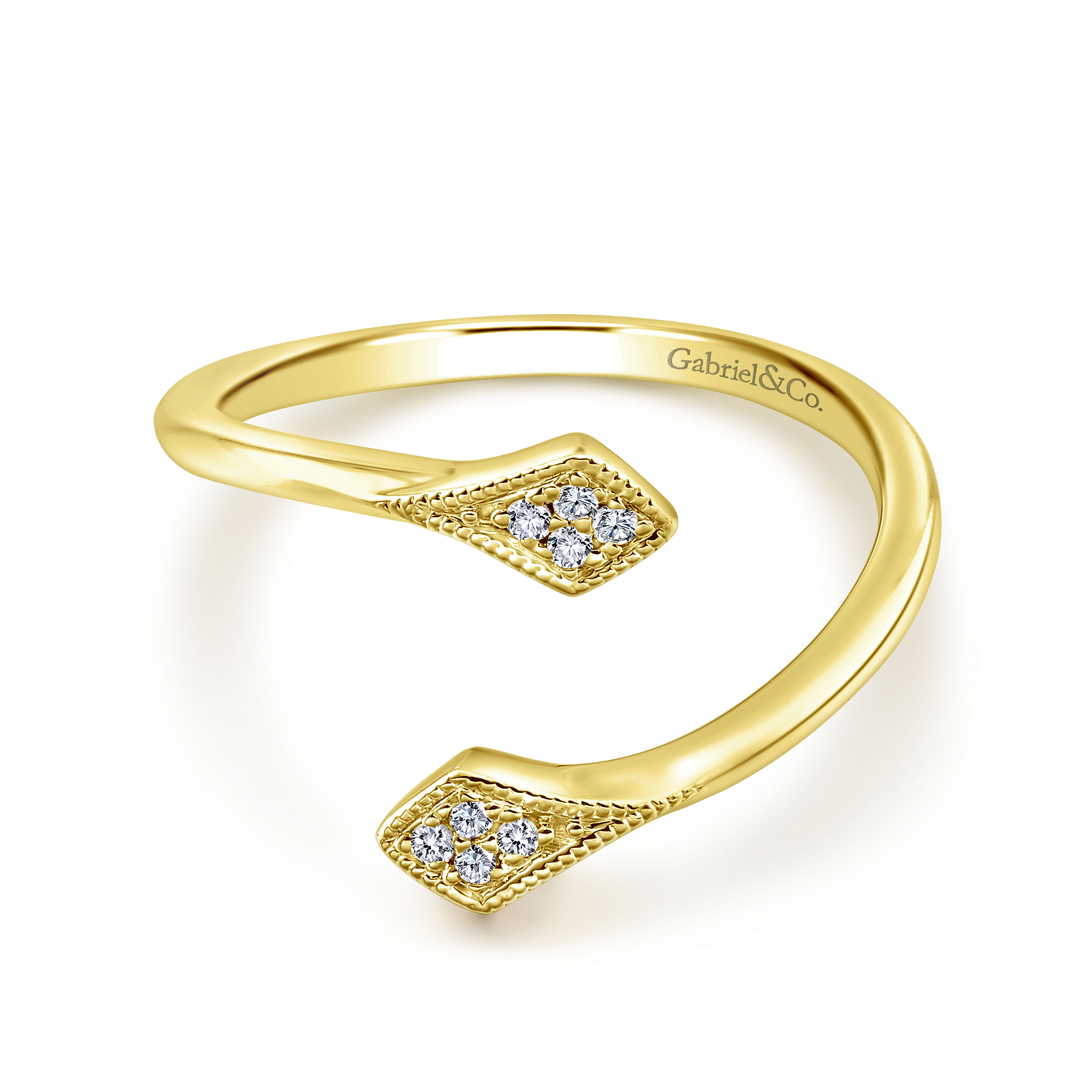 14k Yellow Gold Diamond Midi Ladies Ring 14k Yellow Gold Diamond Midi Ladies Ring