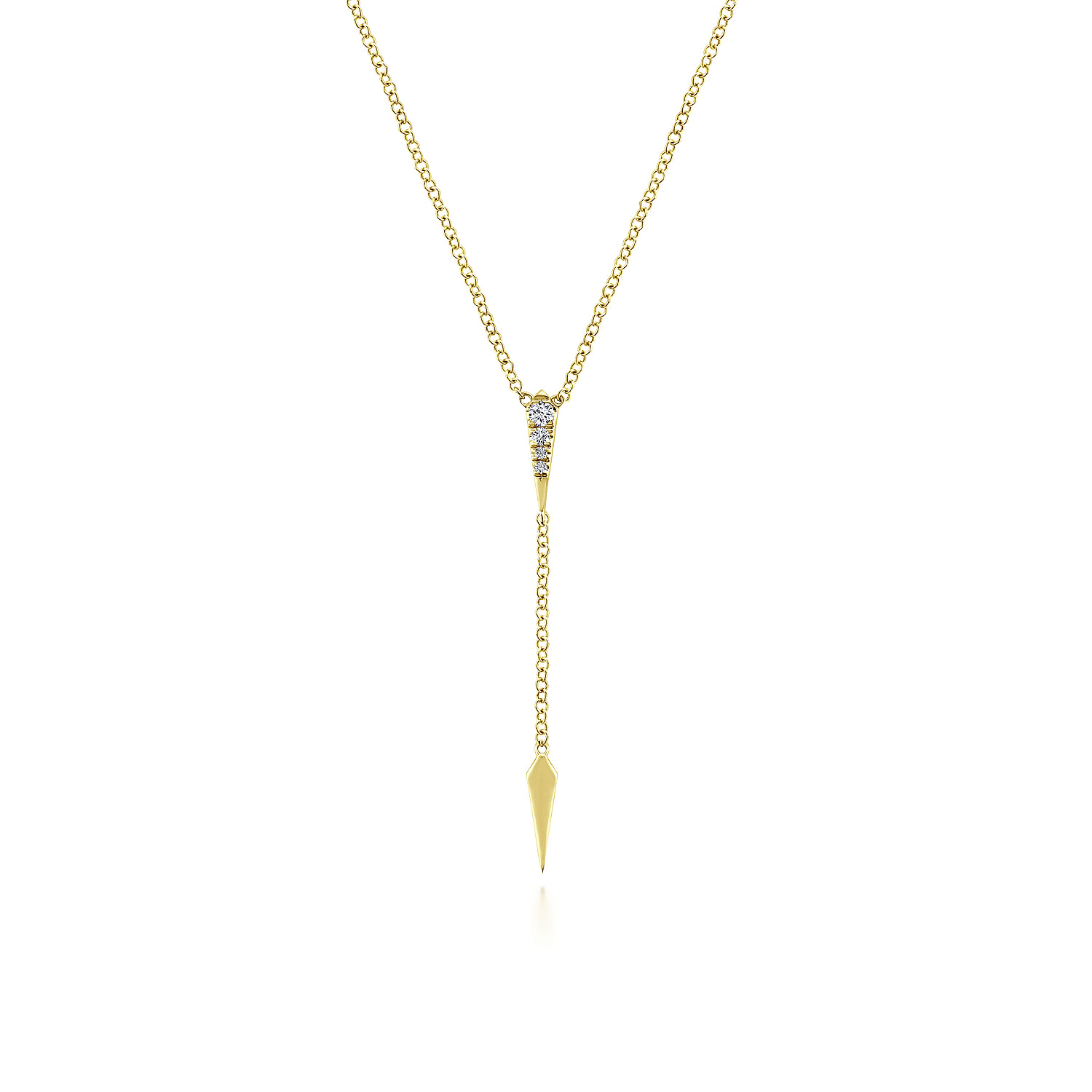 14k Yellow Gold Diamond Petite Y Knots 14k Yellow Gold Diamond Petite Y Knots