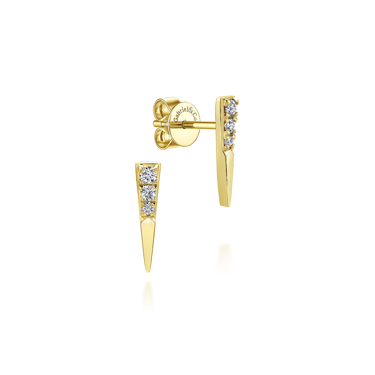 14k Yellow Gold Diamond Spike Stud 14k Yellow Gold Diamond Spike Stud