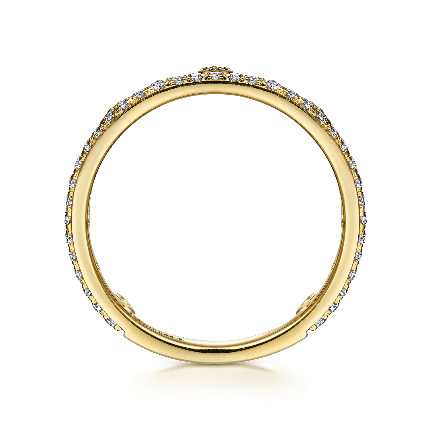 14k Yellow Gold Diamond Stackable Ladies 14k Yellow Gold Diamond Stackable Ladies