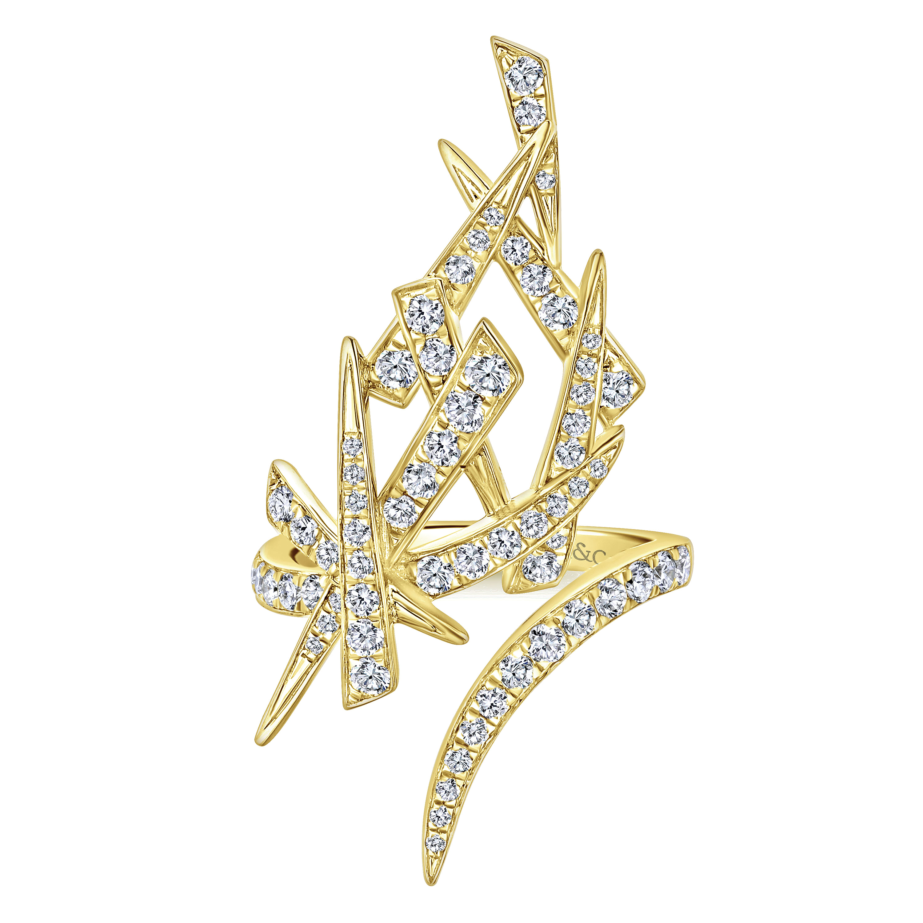 14k Yellow Gold Diamond Statement Ladies 14k Yellow Gold Diamond Statement Ladies