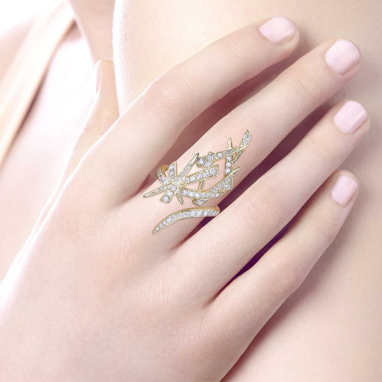 14k Yellow Gold Diamond Statement Ladies 14k Yellow Gold Diamond Statement Ladies