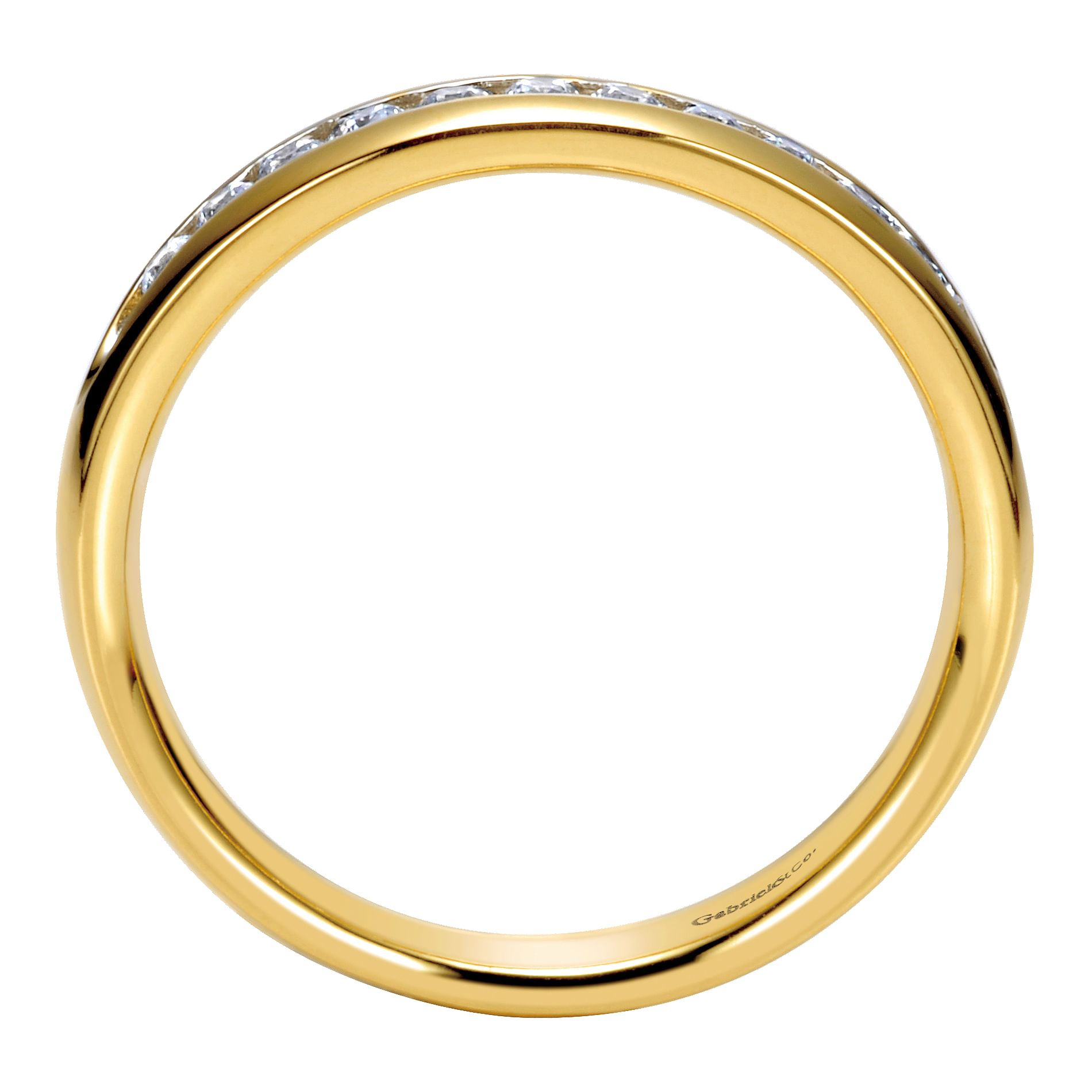 14k Yellow Gold Diamond Straight Anniversary Band angle 2 14k Yellow Gold Diamond Straight Anniversary Band angle 2