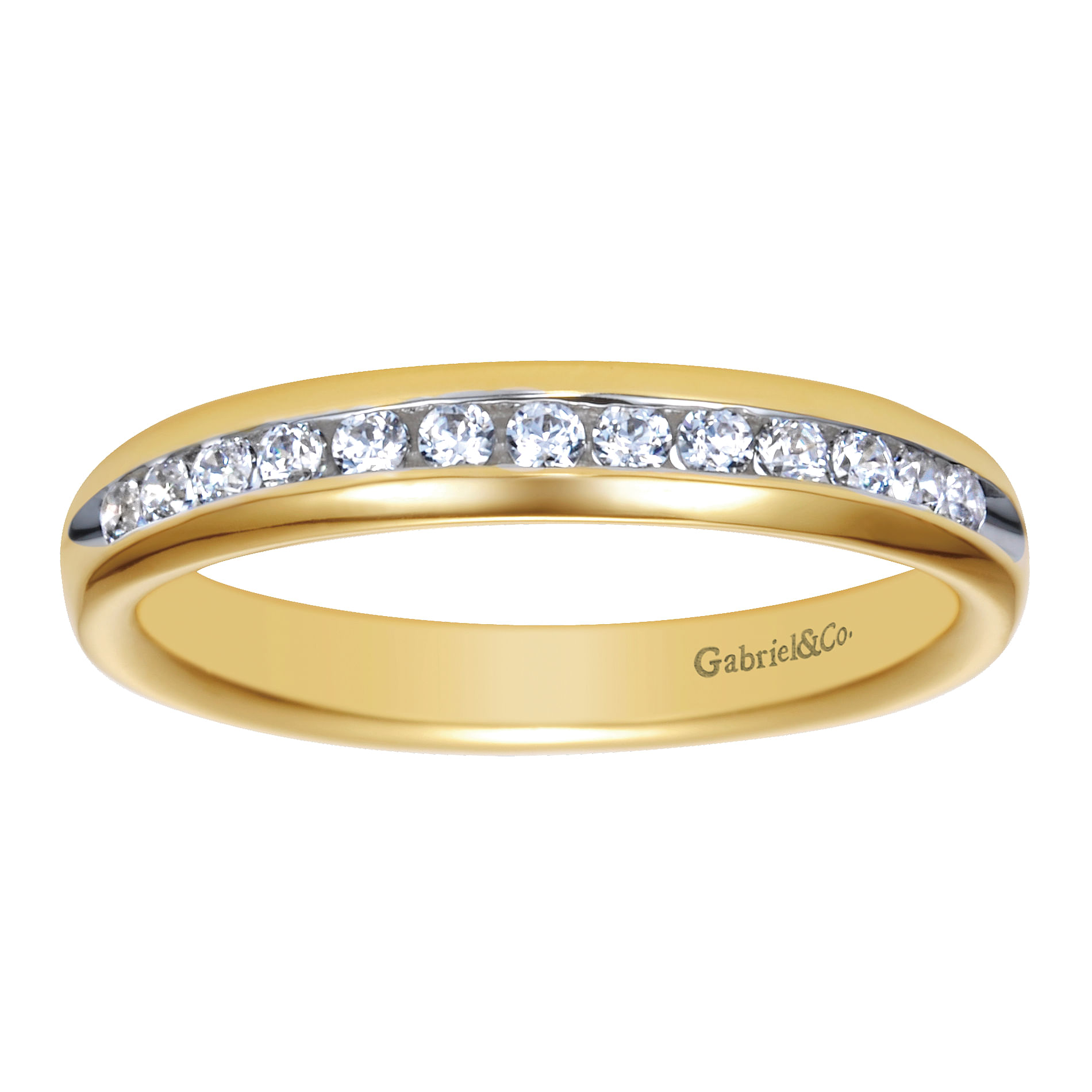 14k Yellow Gold Diamond Straight Anniversary Band angle 5 14k Yellow Gold Diamond Straight Anniversary Band angle 5