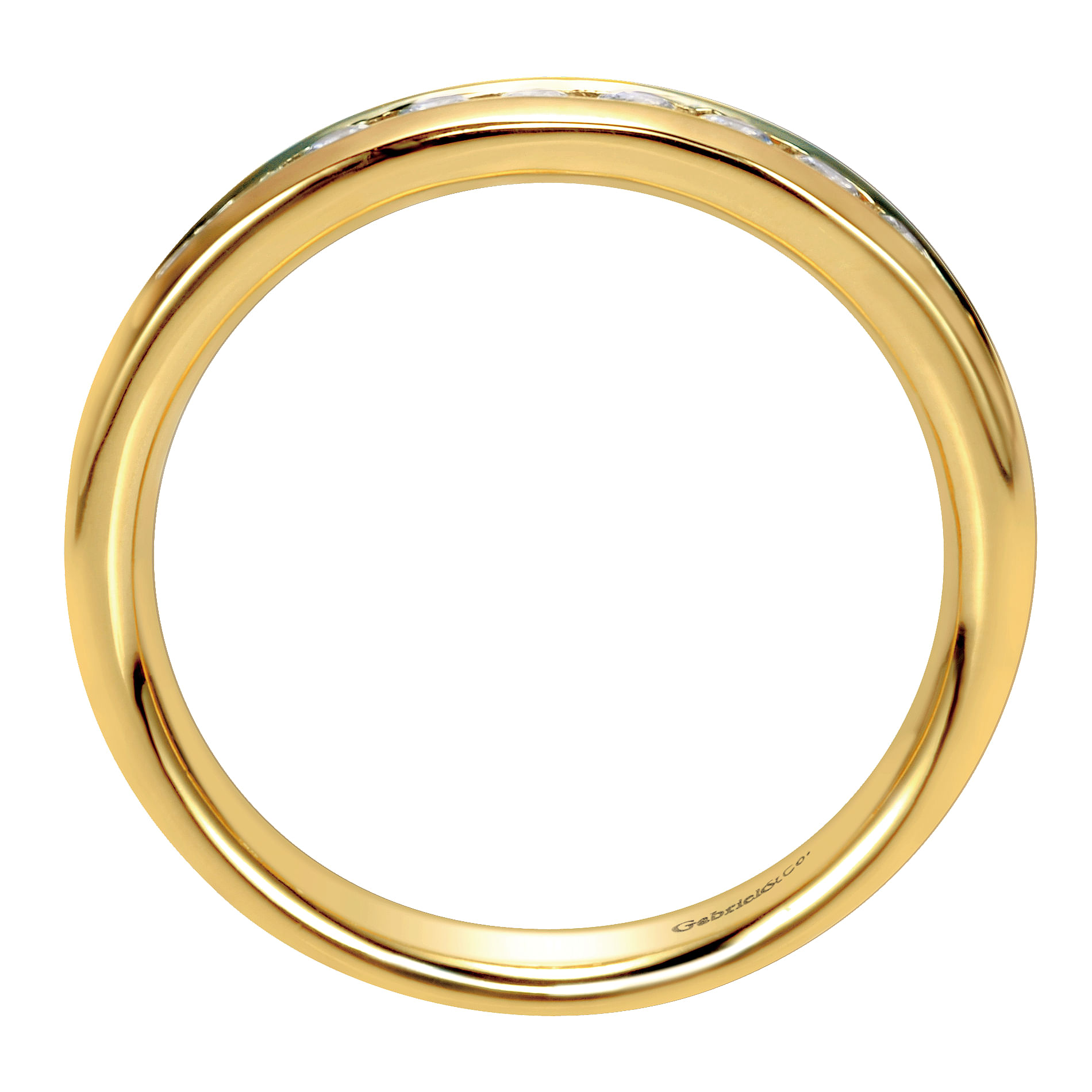 14k Yellow Gold Diamond Straight Anniversary Band angle 2 14k Yellow Gold Diamond Straight Anniversary Band angle 2