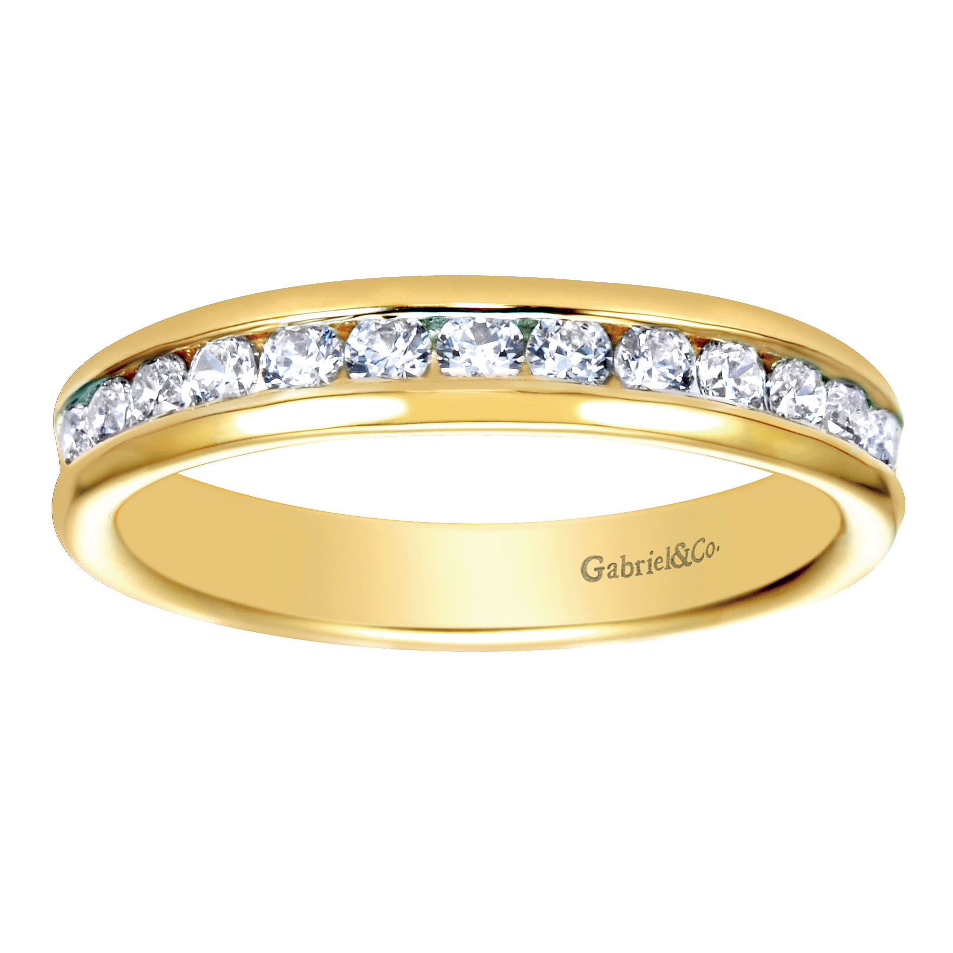 14k Yellow Gold Diamond Straight Anniversary Band angle 5 14k Yellow Gold Diamond Straight Anniversary Band angle 5