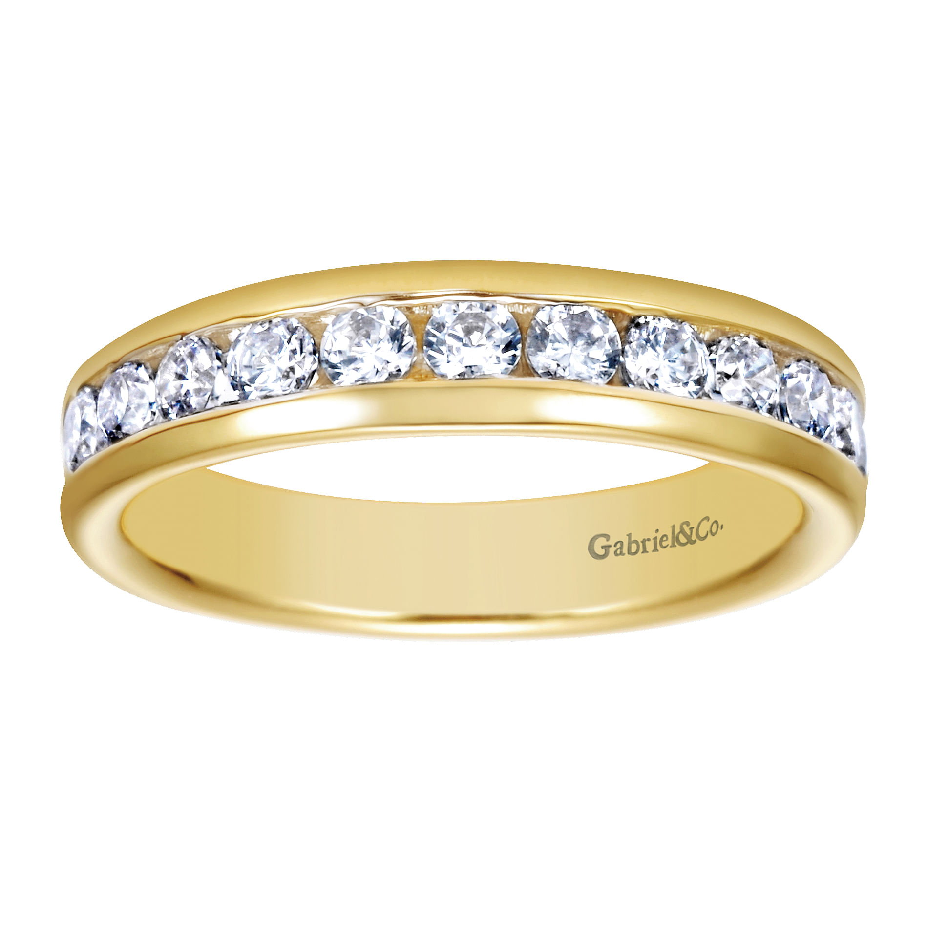 14k Yellow Gold Diamond Straight Anniversary Band angle 5 14k Yellow Gold Diamond Straight Anniversary Band angle 5