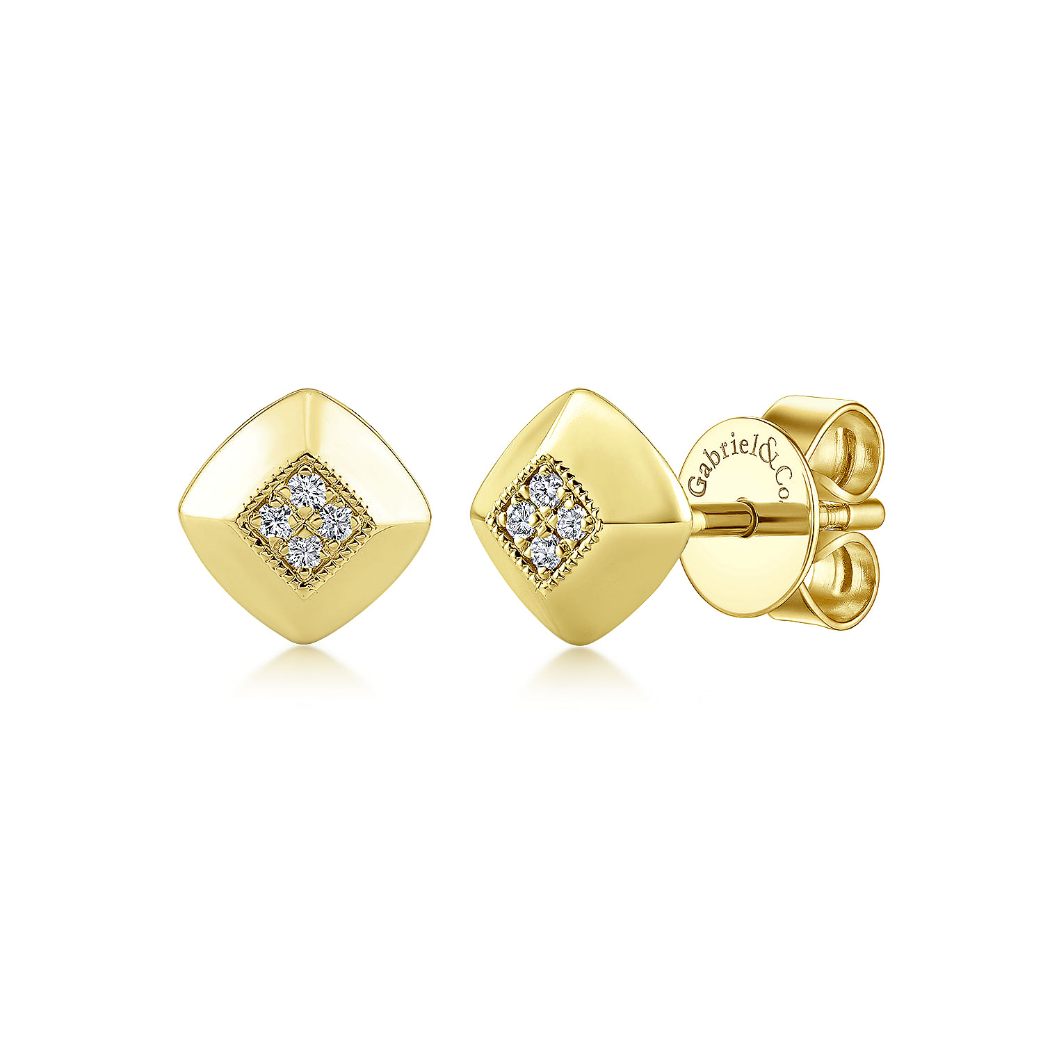 14k Yellow Gold Diamond Stud 14k Yellow Gold Diamond Stud