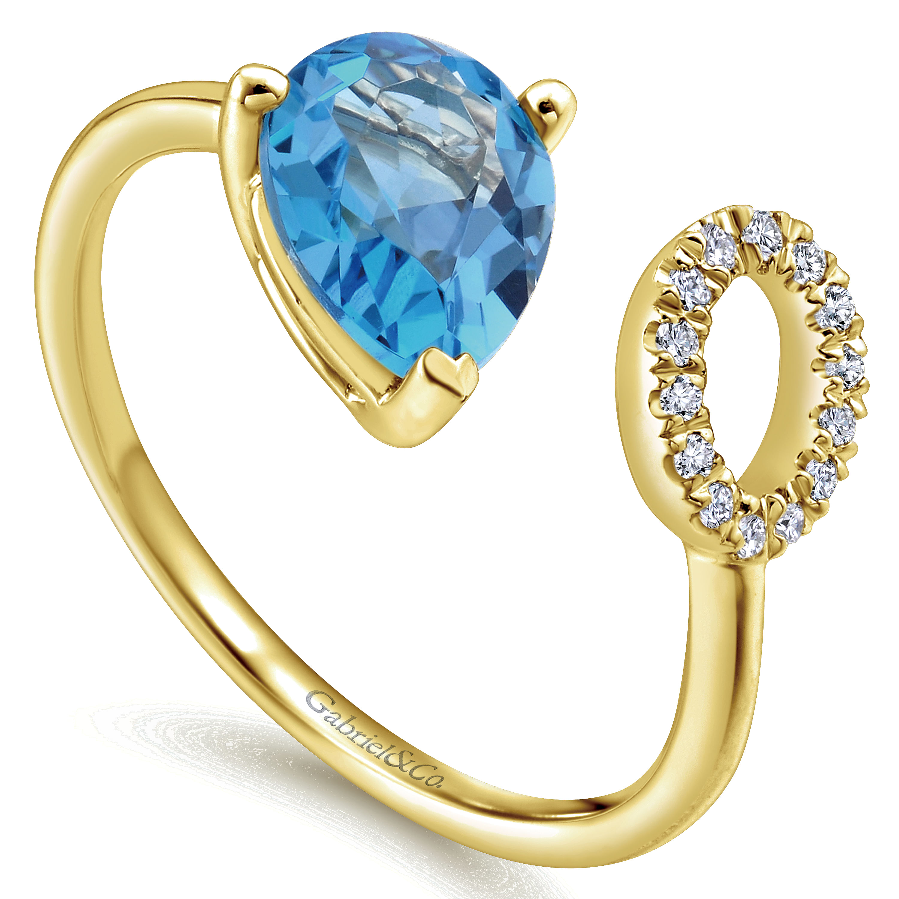 14k Yellow Gold Diamond Swiss Blue Topaz Fashion Ladies 14k Yellow Gold Diamond Swiss Blue Topaz Fashion Ladies