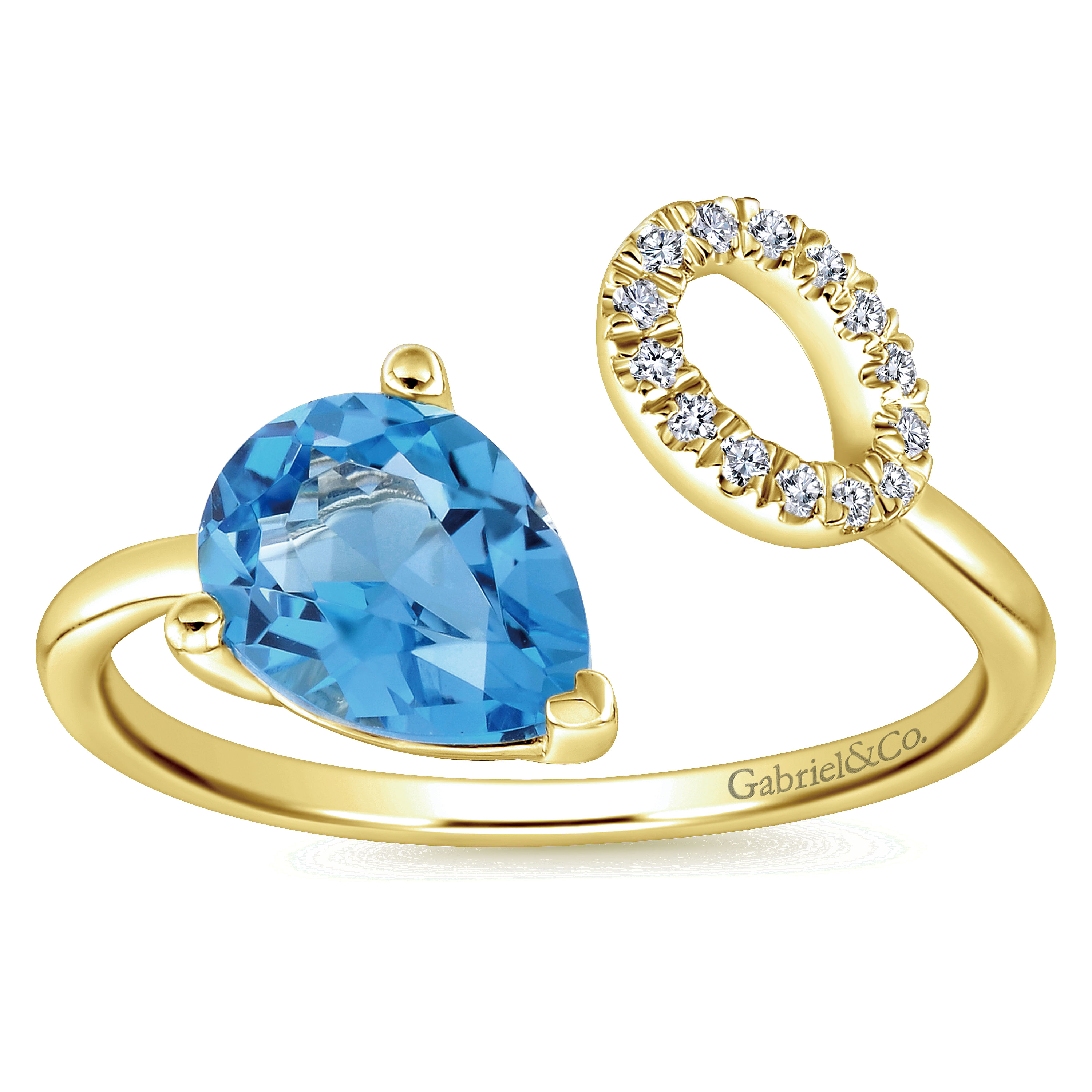 14k Yellow Gold Diamond Swiss Blue Topaz Fashion Ladies 14k Yellow Gold Diamond Swiss Blue Topaz Fashion Ladies