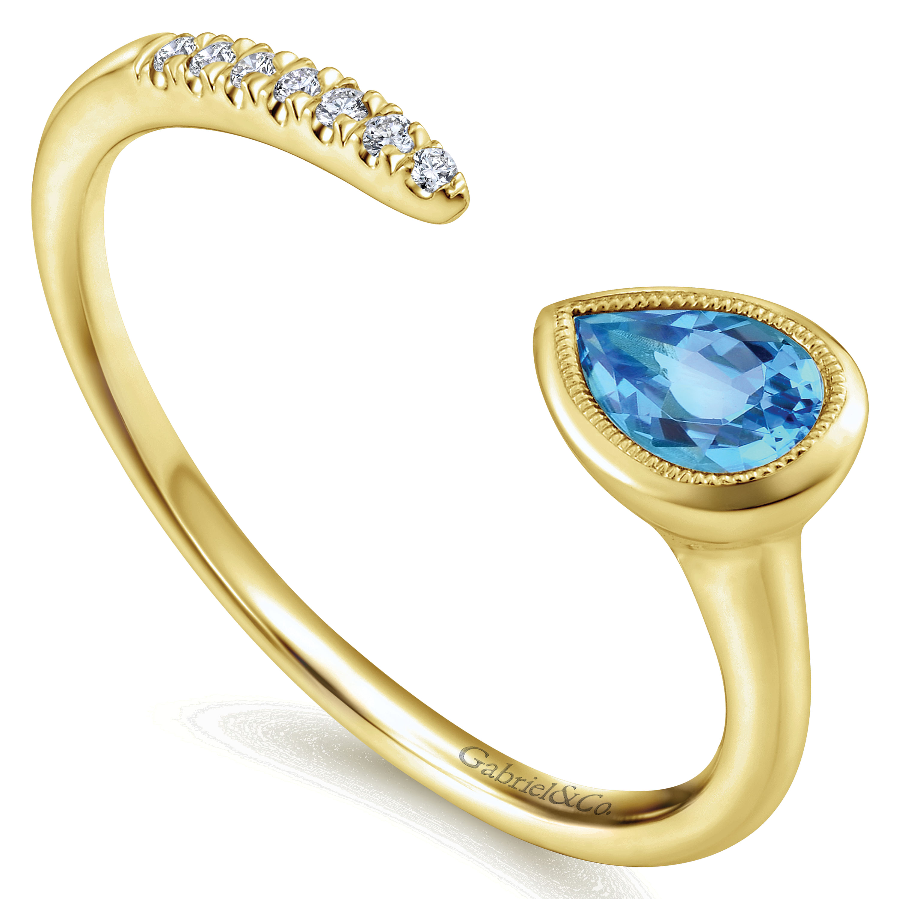 14k Yellow Gold Diamond Swiss Blue Topaz Fashion Ladies 14k Yellow Gold Diamond Swiss Blue Topaz Fashion Ladies