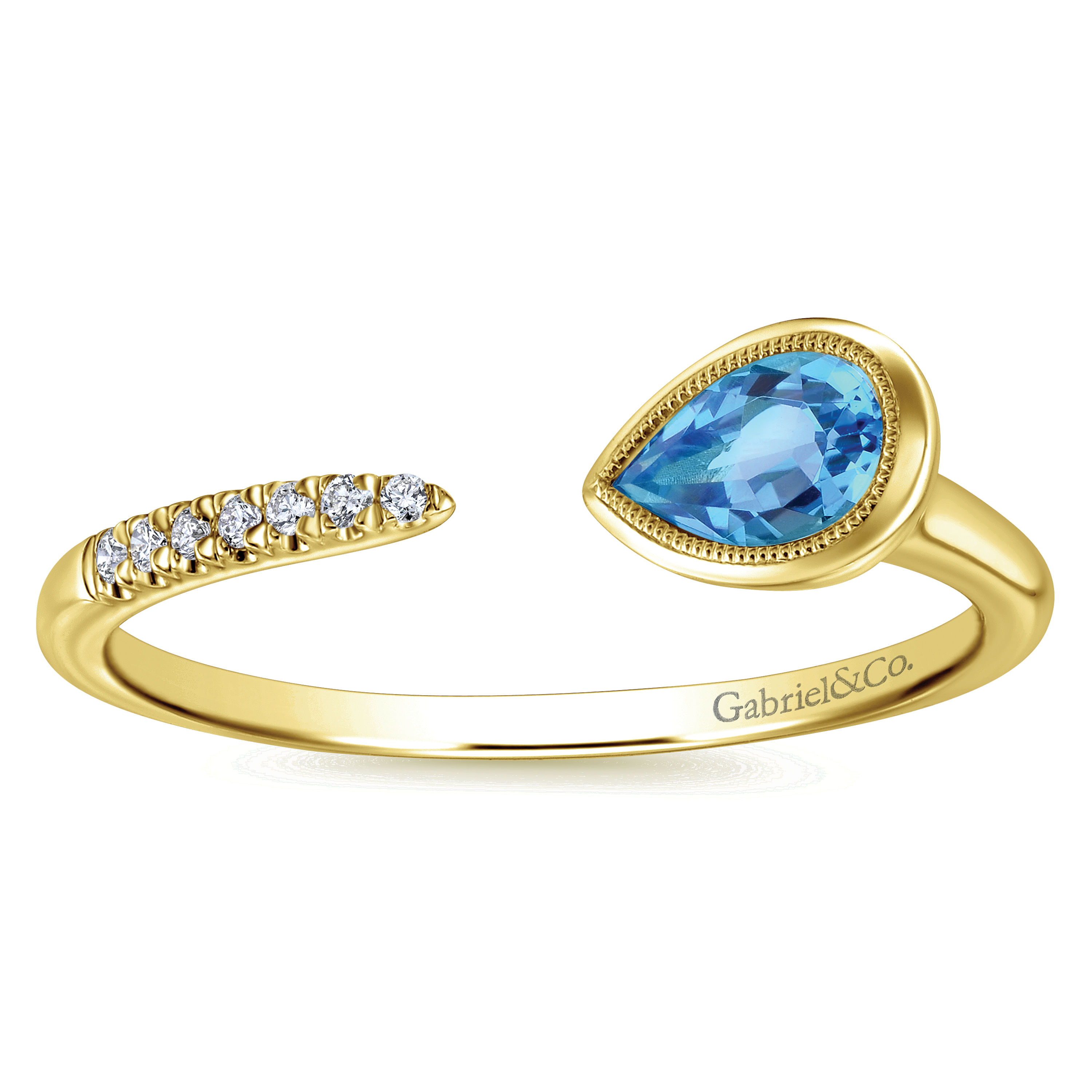 14k Yellow Gold Diamond Swiss Blue Topaz Fashion Ladies 14k Yellow Gold Diamond Swiss Blue Topaz Fashion Ladies