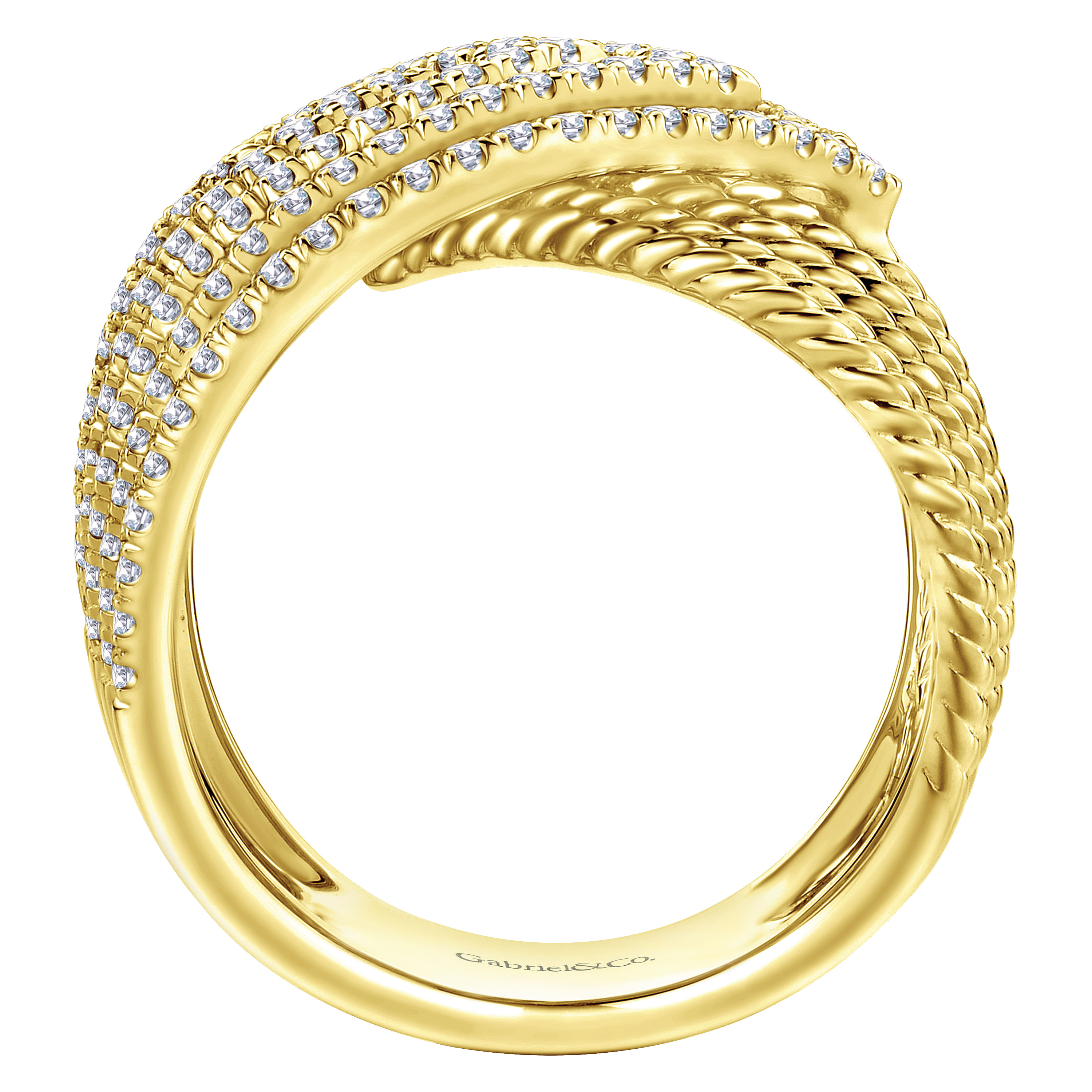 14k Yellow Gold Diamond Wide Band Ladies 14k Yellow Gold Diamond Wide Band Ladies
