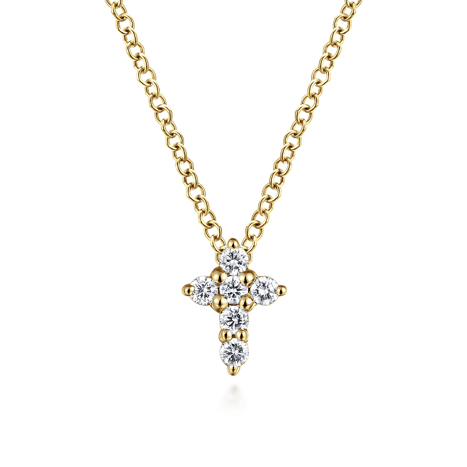 14k Yellow Gold Faith Cross Necklace NK1370Y45JJ