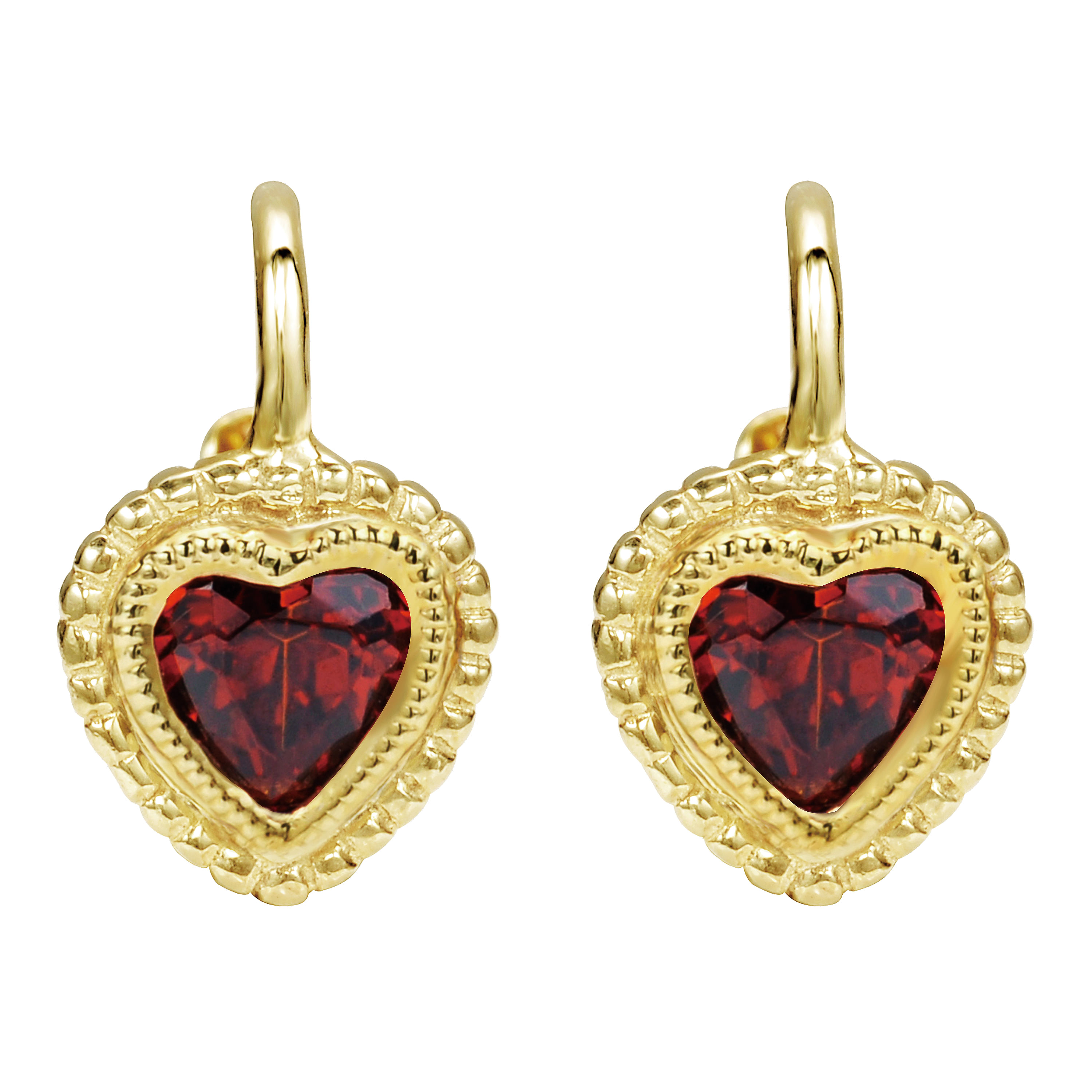 14k Yellow Gold Garnet Drop 14k Yellow Gold Garnet Drop