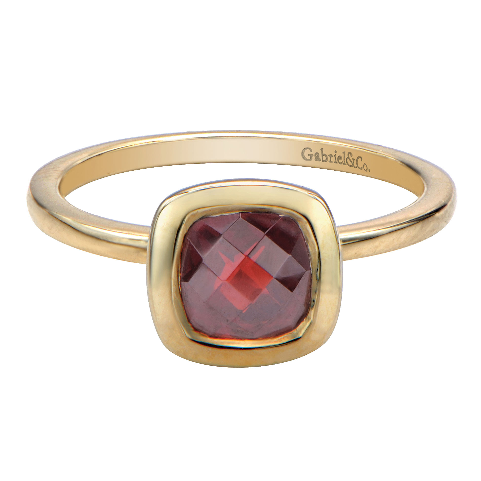 14k Yellow Gold Garnet Stackable 14k Yellow Gold Garnet Stackable