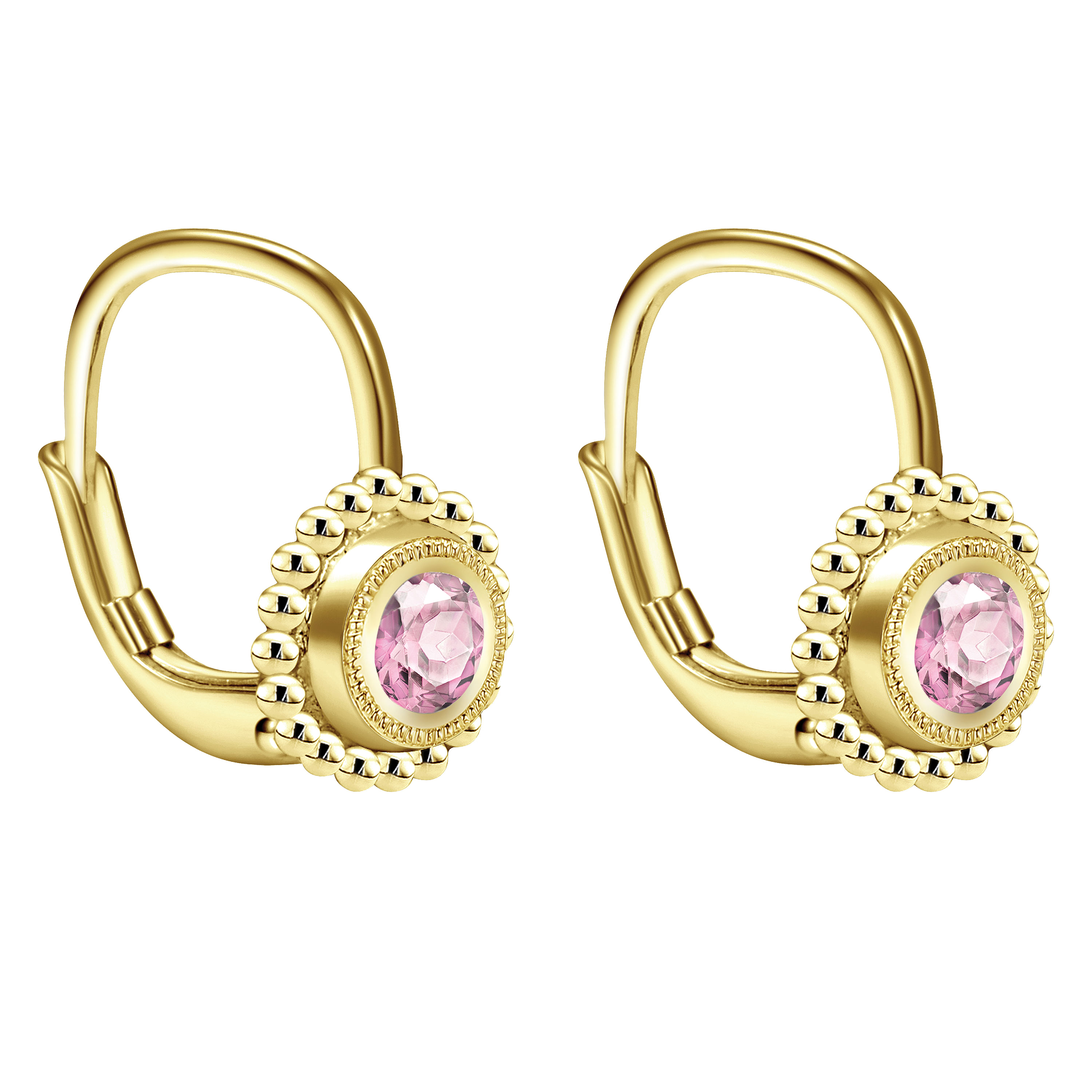 14k Yellow Gold Secret Garden Drop Earrings angle 2 14k Yellow Gold Secret Garden Drop Earrings angle 2