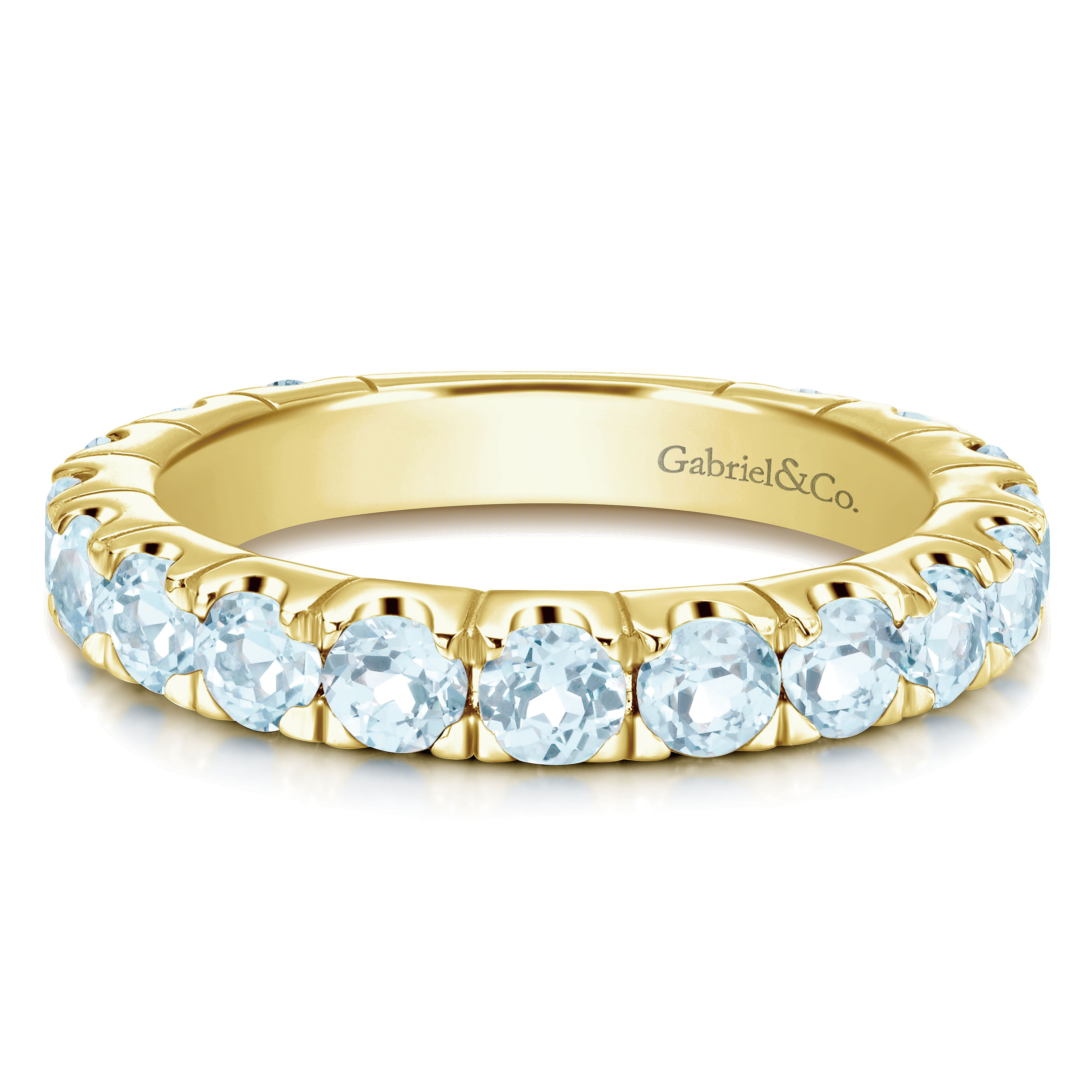 14k Yellow Gold Sky Blue Topaz Stackable 14k Yellow Gold Sky Blue Topaz Stackable