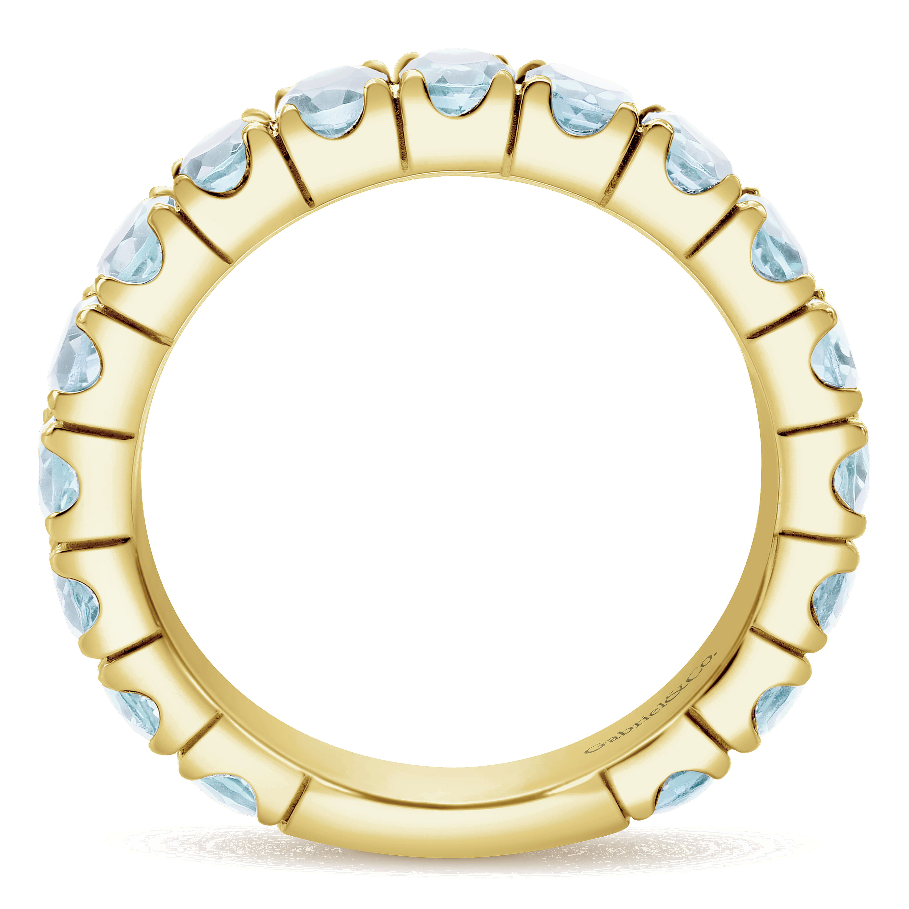 14k Yellow Gold Sky Blue Topaz Stackable Ladies 14k Yellow Gold Sky Blue Topaz Stackable Ladies