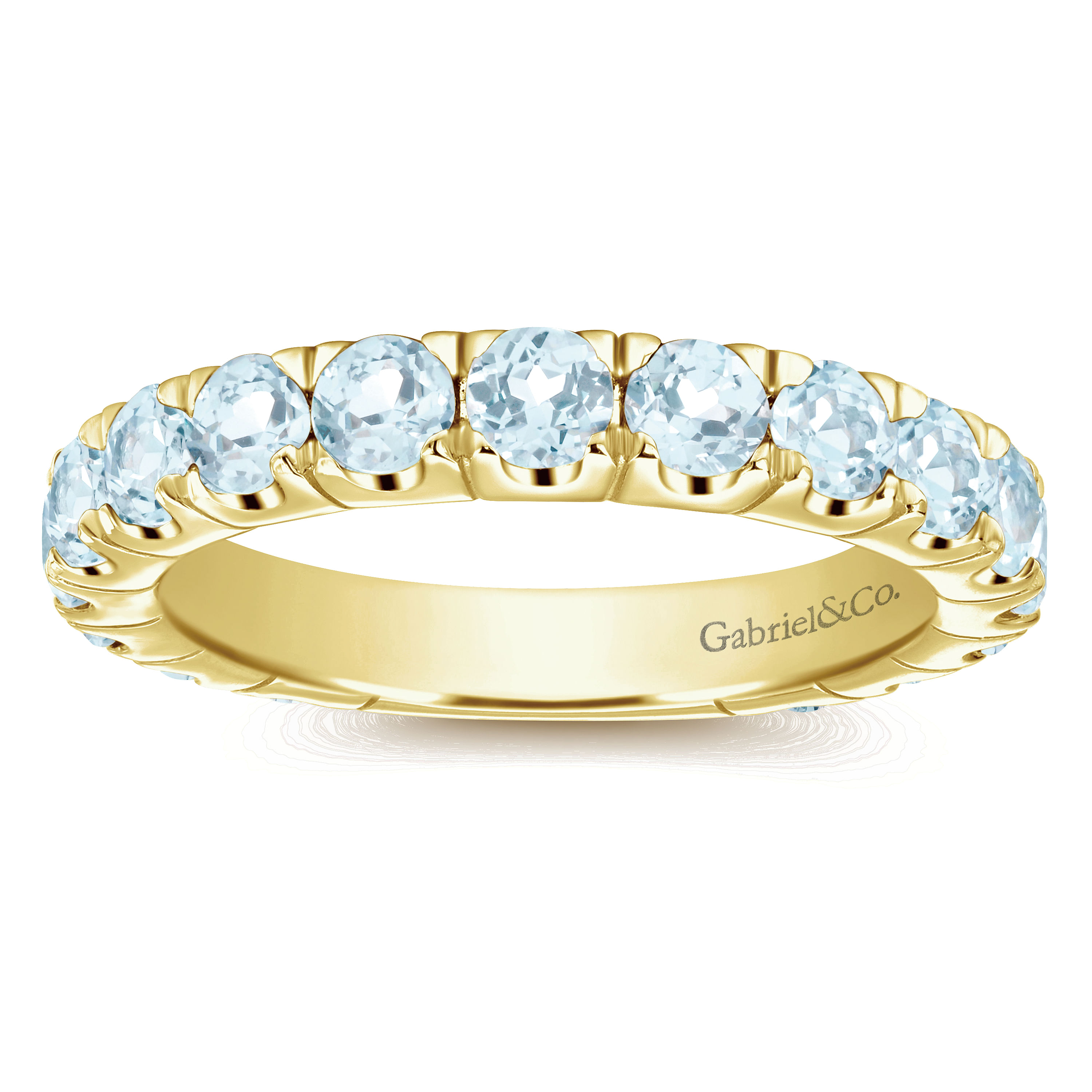 14k Yellow Gold Sky Blue Topaz Stackable Ladies 14k Yellow Gold Sky Blue Topaz Stackable Ladies