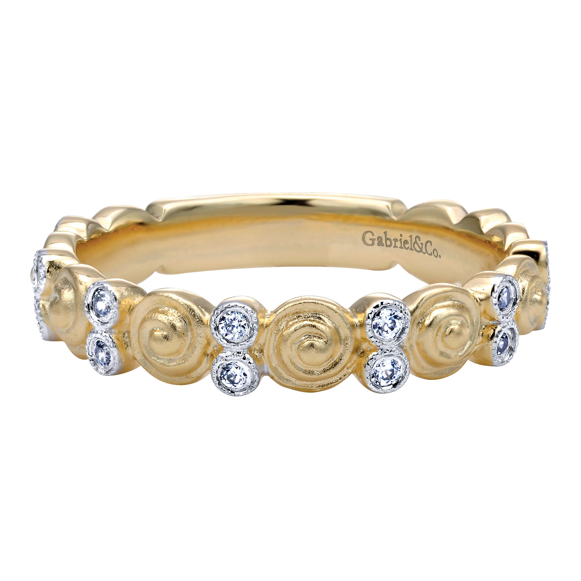 14k Yellow Gold Stackable Ladies' Ring | LR4875Y44JJ