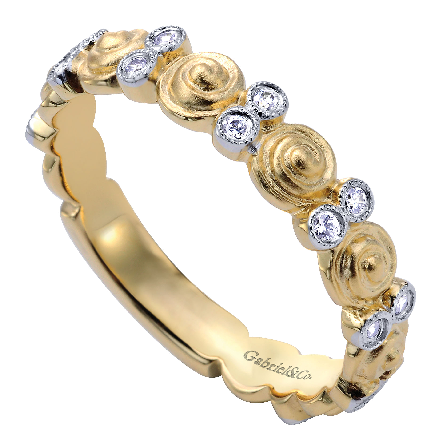 14k Yellow Gold Stackable Ladies' Ring | LR4875Y44JJ