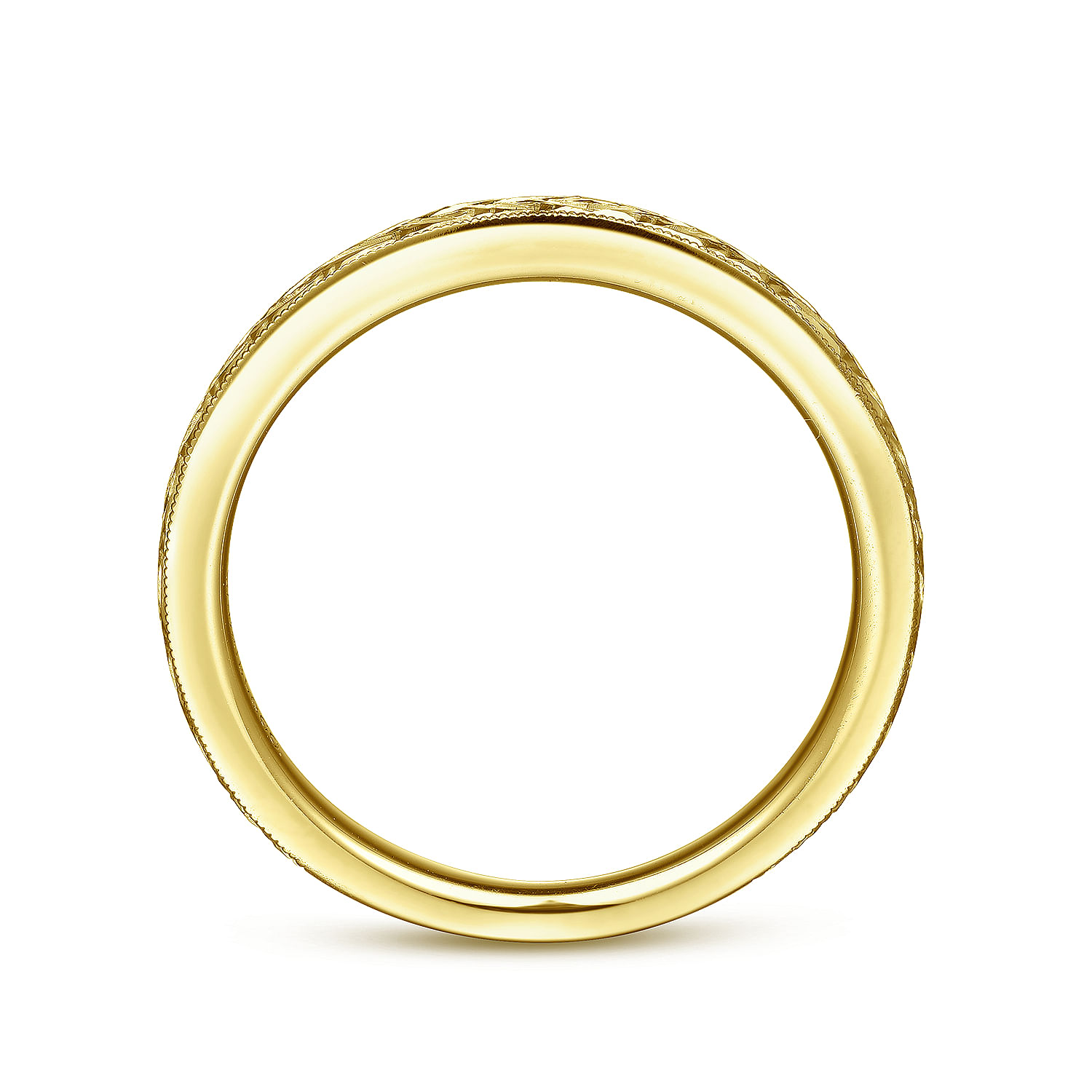 14k Yellow Gold Straight Wedding Band angle 2 14k Yellow Gold Straight Wedding Band angle 2