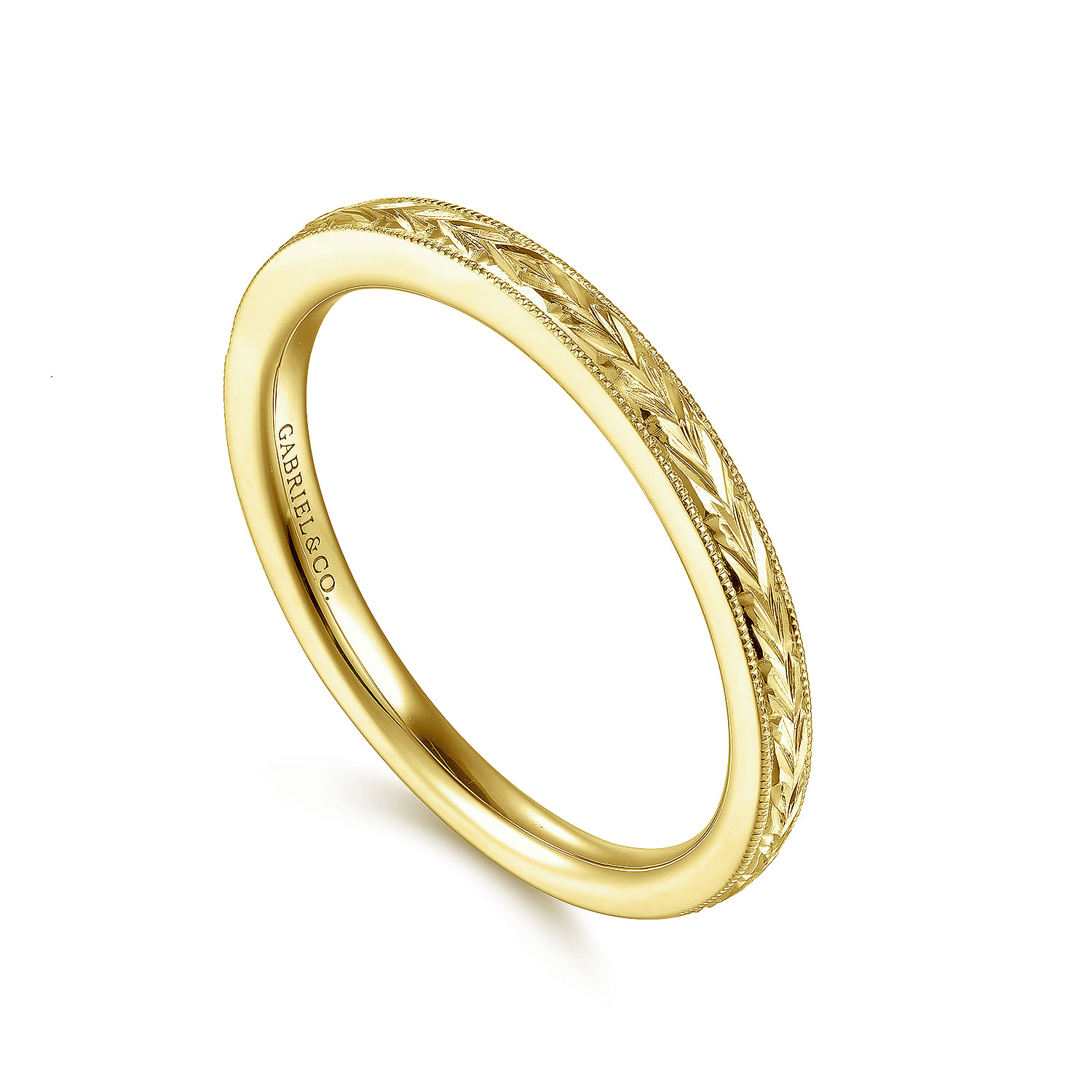 14k Yellow Gold Straight Wedding Band angle 3 14k Yellow Gold Straight Wedding Band angle 3