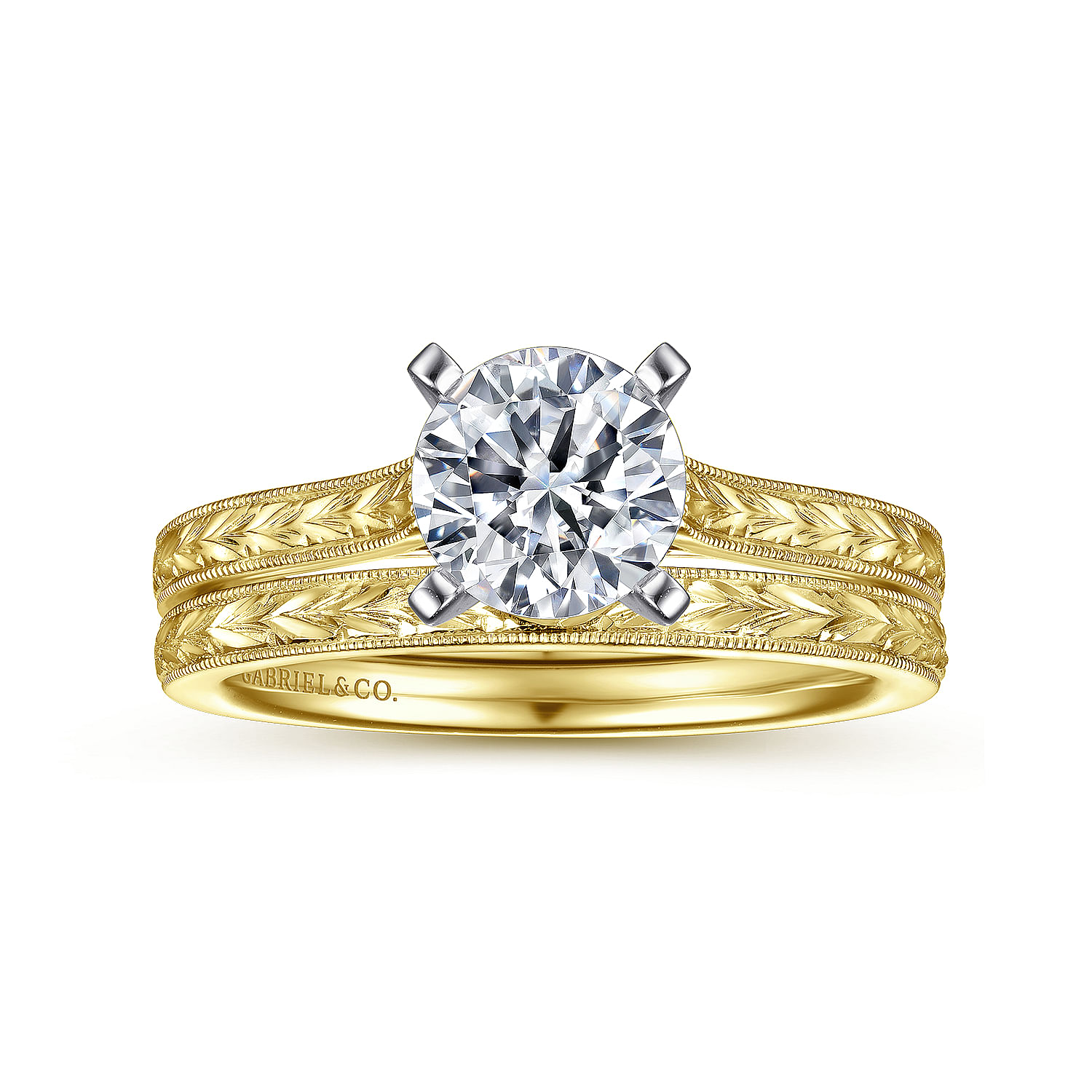 14k Yellow Gold Straight Wedding Band angle 4 14k Yellow Gold Straight Wedding Band angle 4