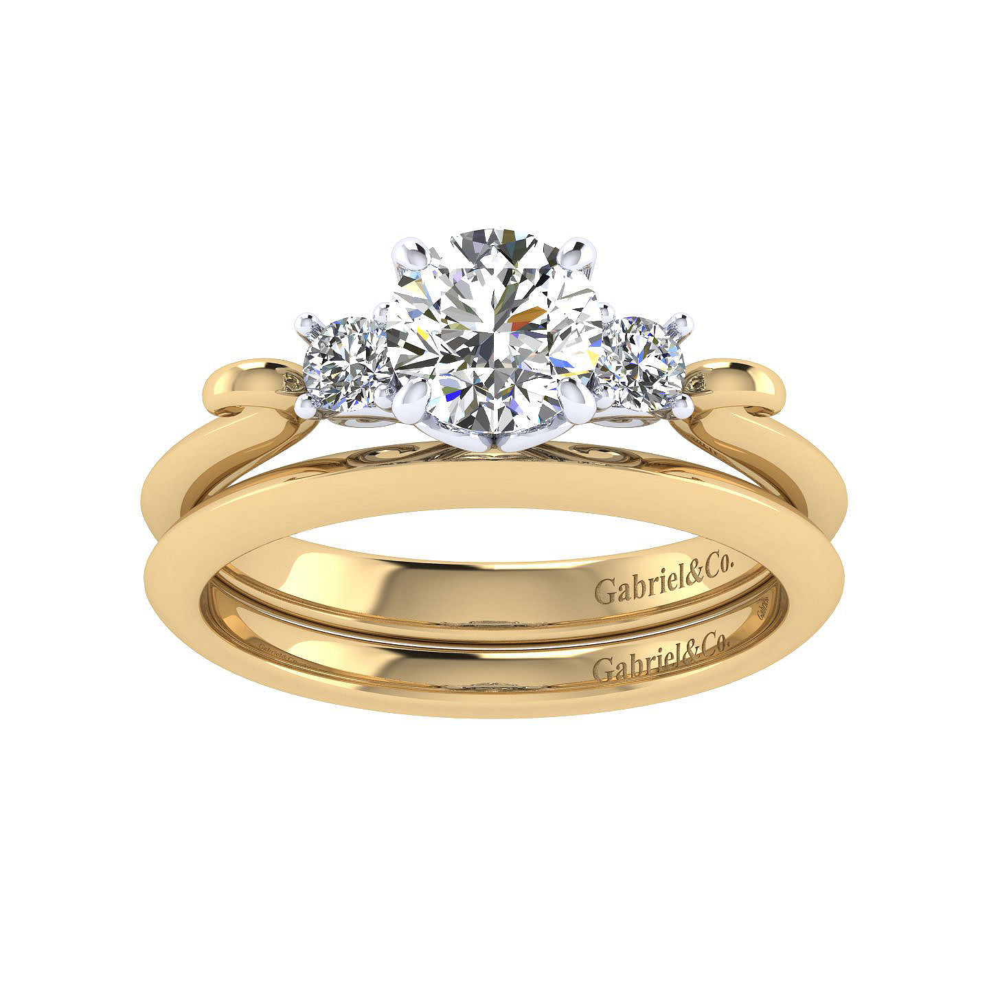 14k Yellow Gold Straight Wedding Band angle 4 14k Yellow Gold Straight Wedding Band angle 4
