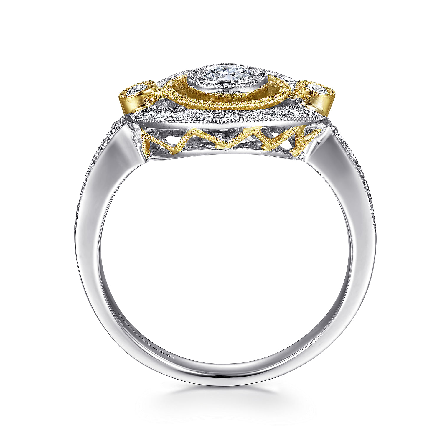14k Yellow/white Gold Diamond Fashion Ladies 14k Yellow/white Gold Diamond Fashion Ladies
