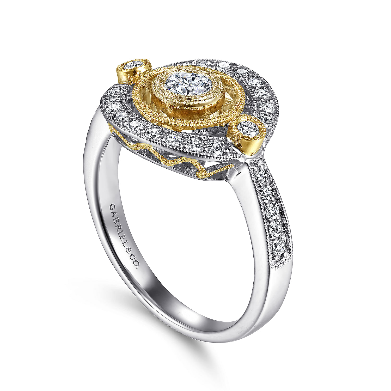 14k Yellow/white Gold Diamond Fashion Ladies 14k Yellow/white Gold Diamond Fashion Ladies