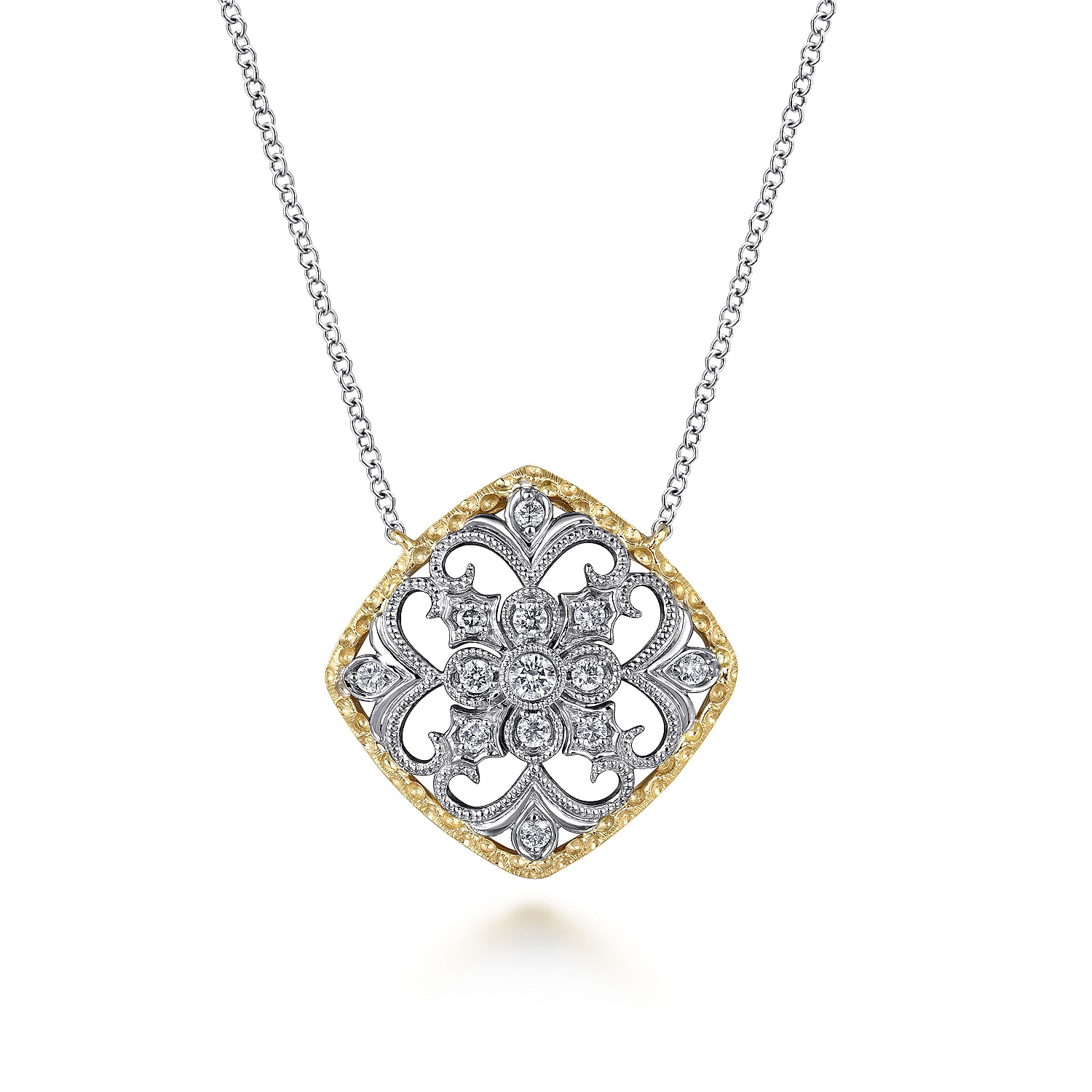 14k Yellow/white Gold Diamond Fashion 14k Yellow/white Gold Diamond Fashion