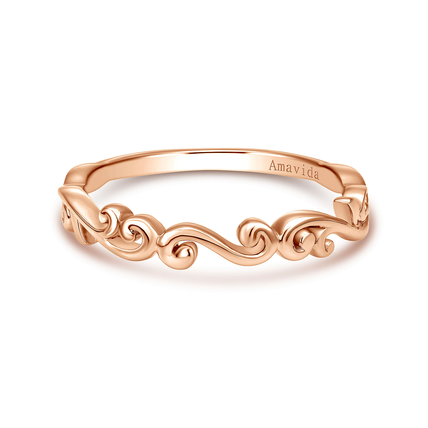 18k Pink Gold Curved 18k Pink Gold Curved