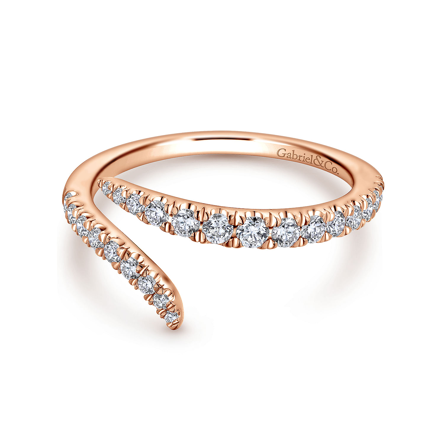 18k Pink Gold Diamond Curved 18k Pink Gold Diamond Curved