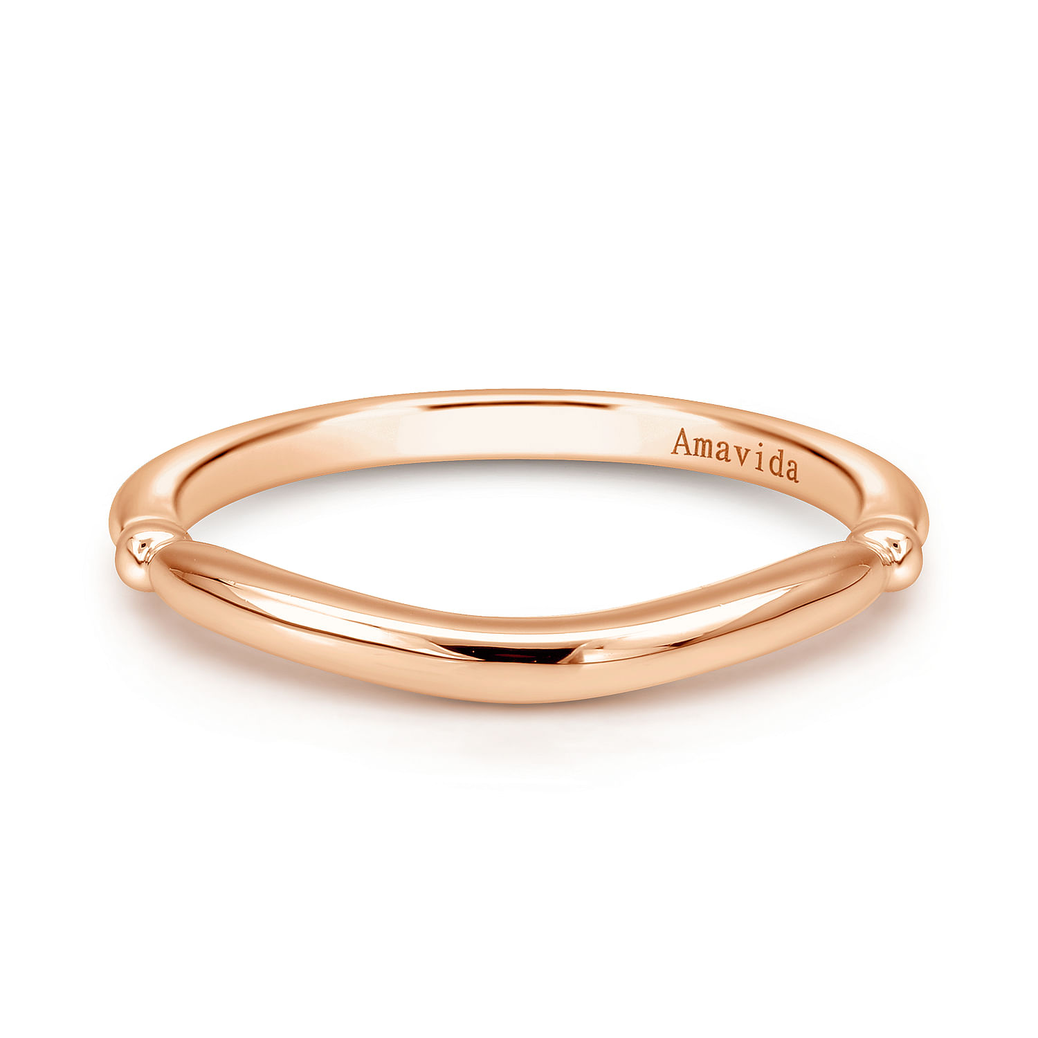 Rose Gold Curved Wedding Band