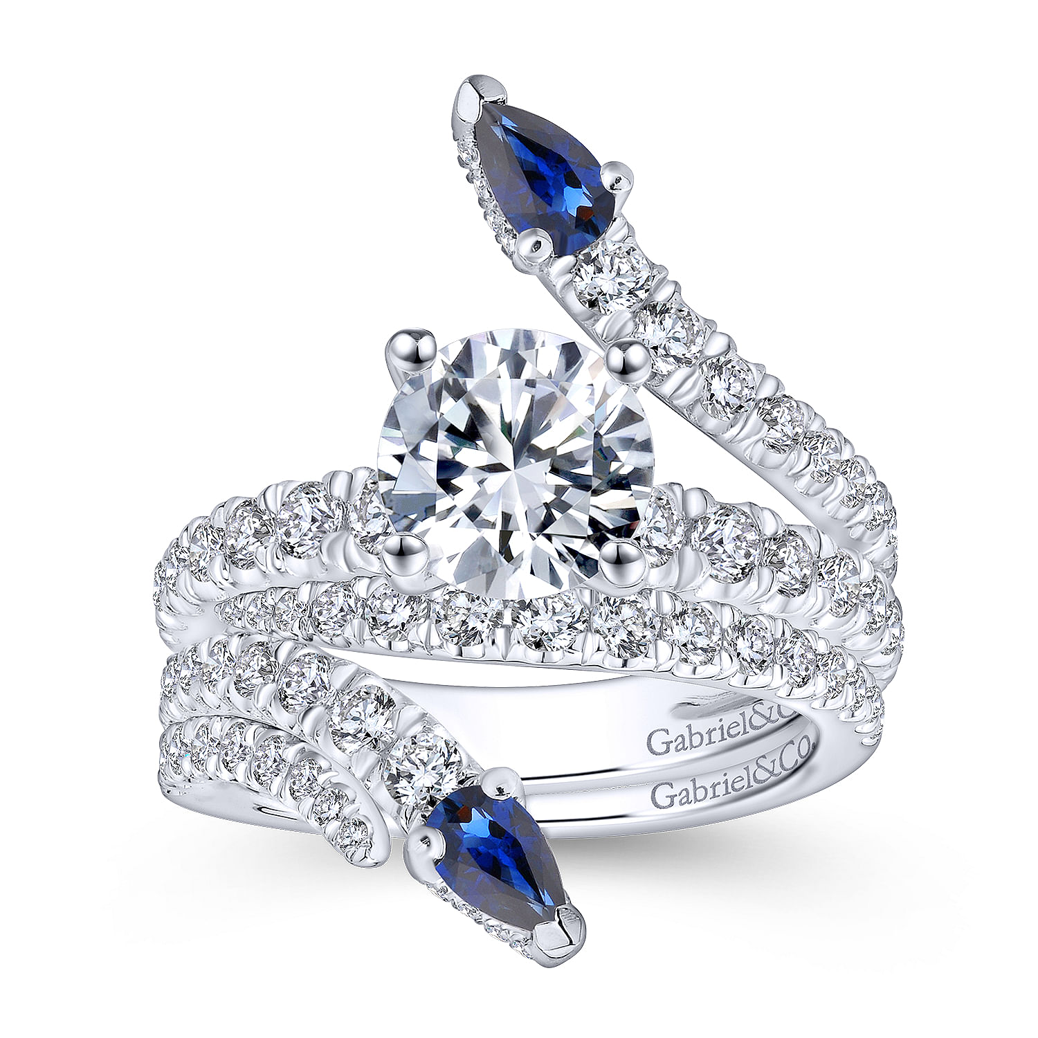 18k White Gold Contemporary Curved Wedding Band angle 4 18k White Gold Contemporary Curved Wedding Band angle 4