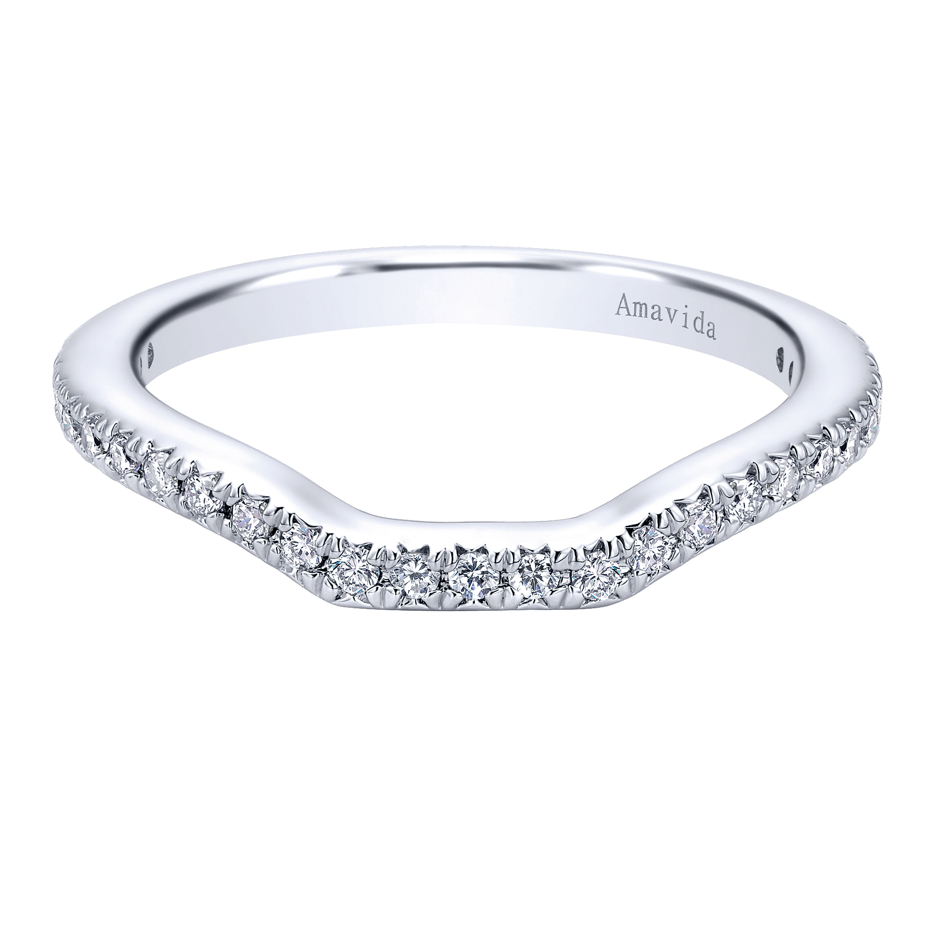 18k White Gold Curved 18k White Gold Curved