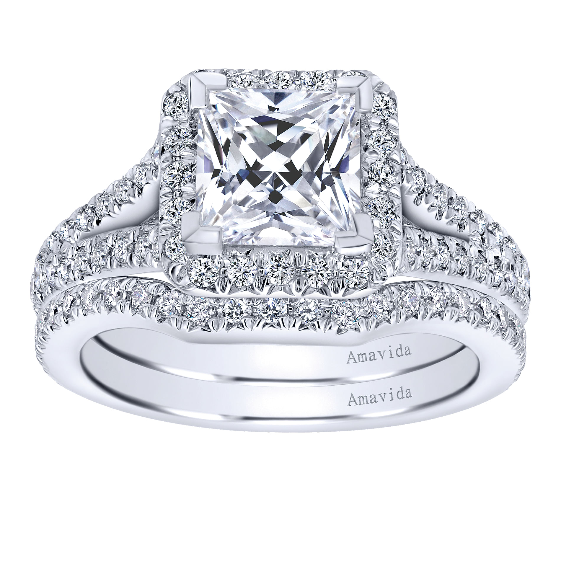 18k White Gold Contemporary Curved Wedding Band angle 4 18k White Gold Contemporary Curved Wedding Band angle 4